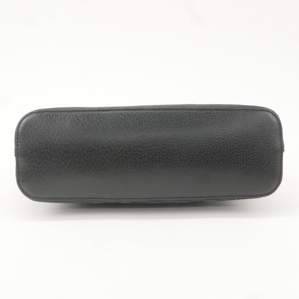 GUCCI GG Monogram Canvas Leather Shoulder Bag Black 115003