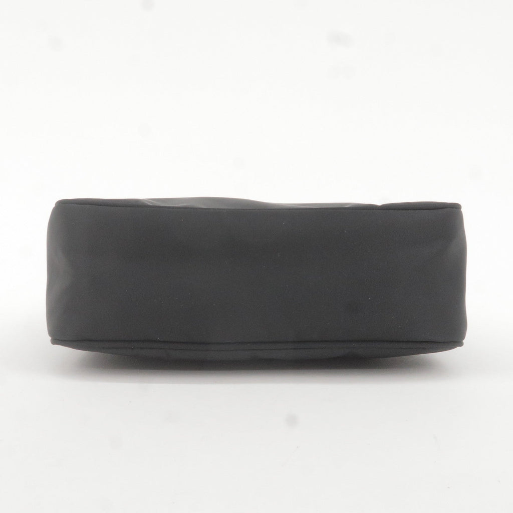 Prada Logo Nylon Hand Bag Pouch Purse NERO Black