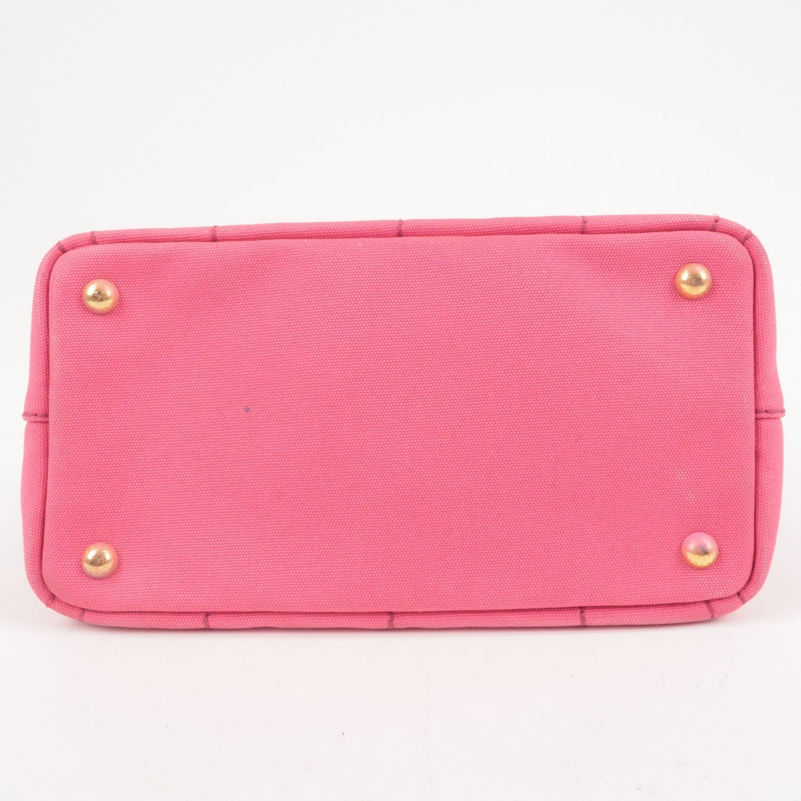 Prada Logo Canapa Mini Canvas 2Way Tote Bag Pink 1BG439