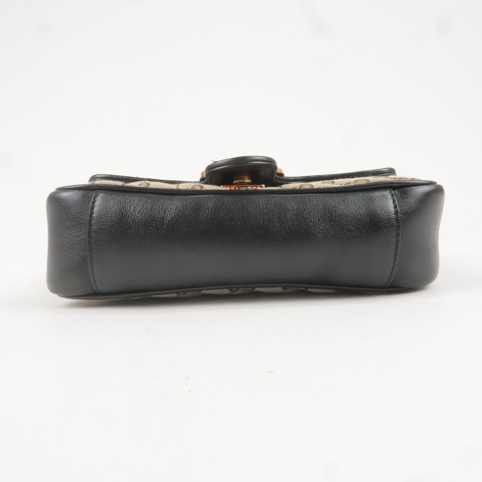 GUCCI GG Marmont GG Canvas Leather Chain Shoulder Bag 446744