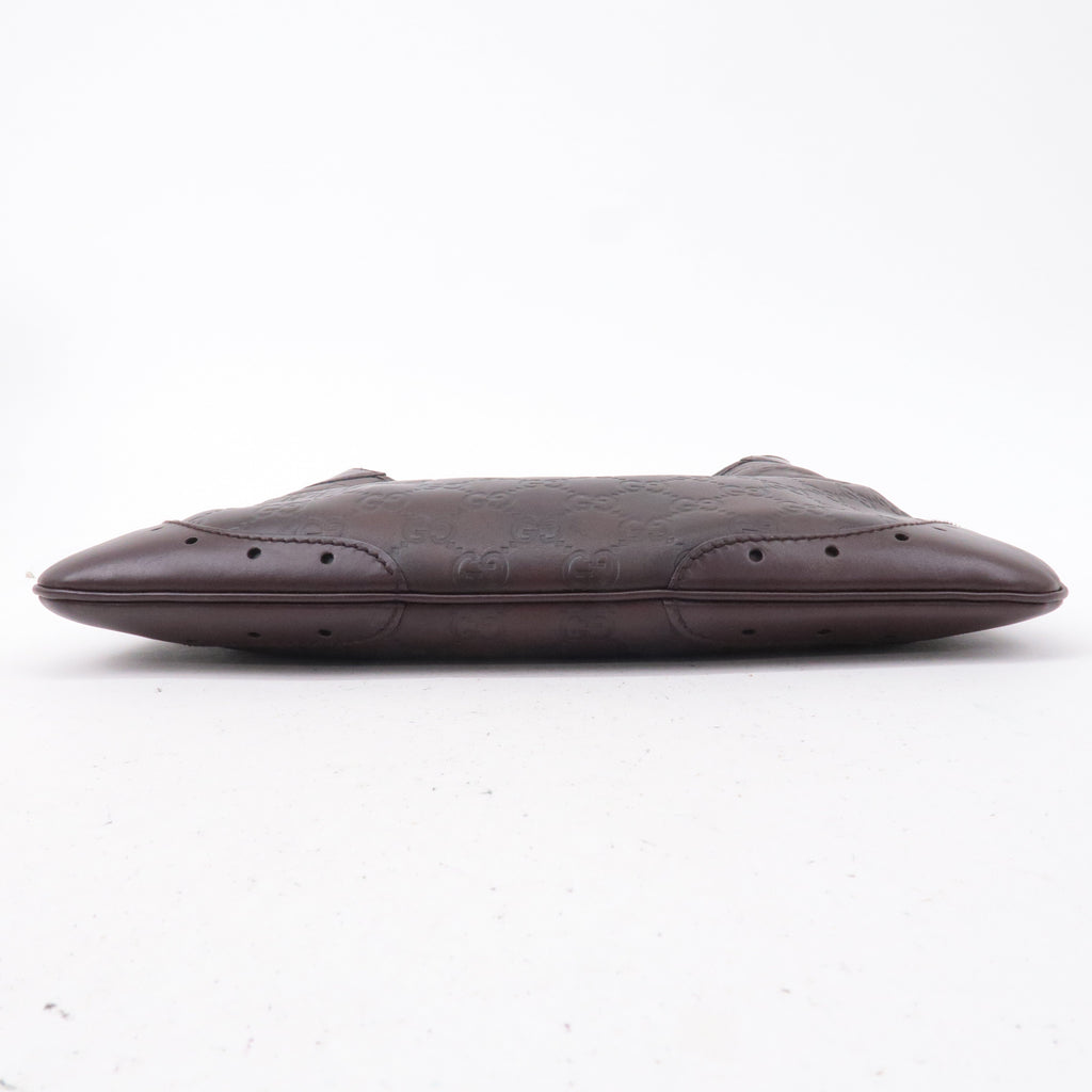 GUCCI Guccissima Leather Shoulder Bag Hand Bag Brown 145778