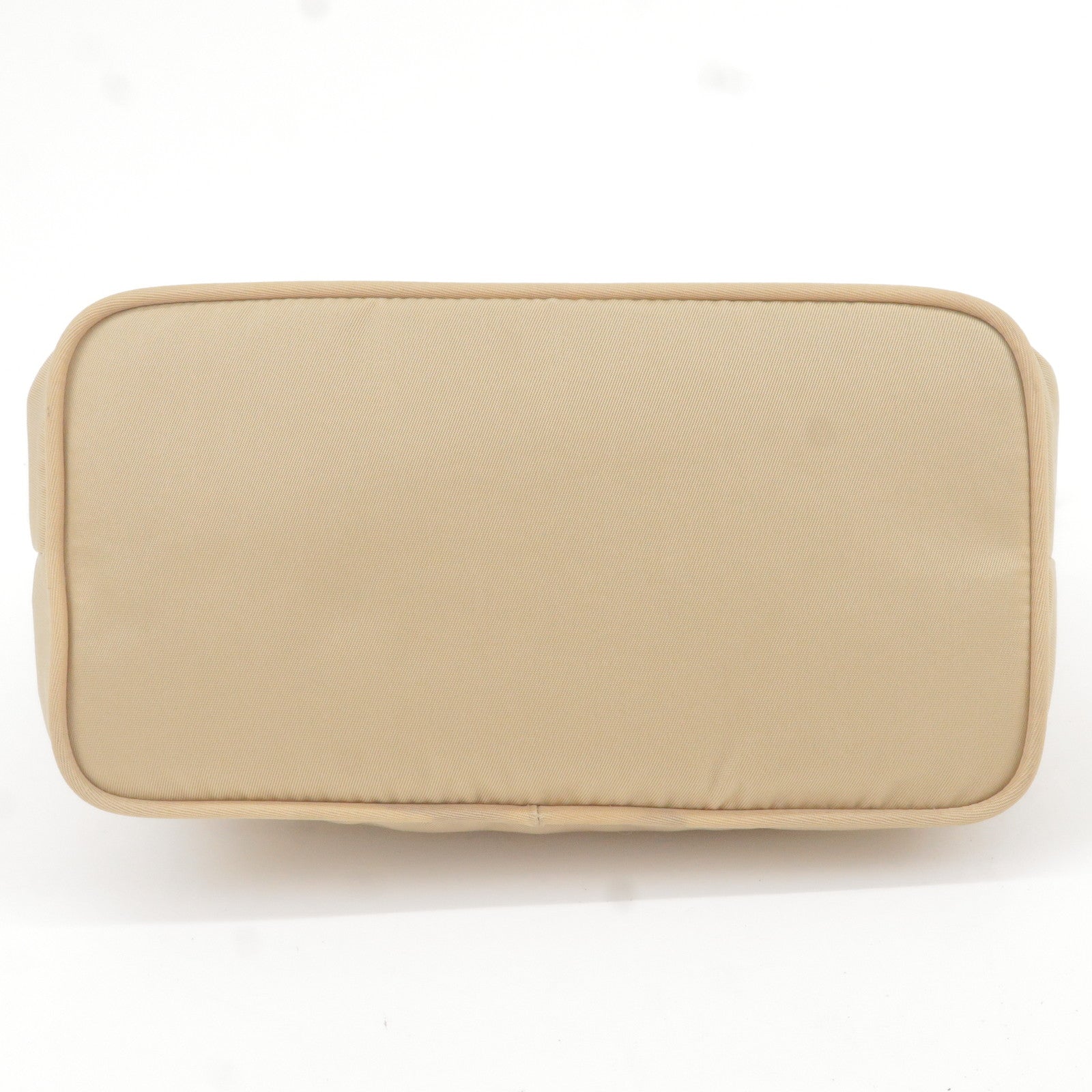 Prada Nylon Leather Shoulder Bag Hand Bag Pouch Beige Black