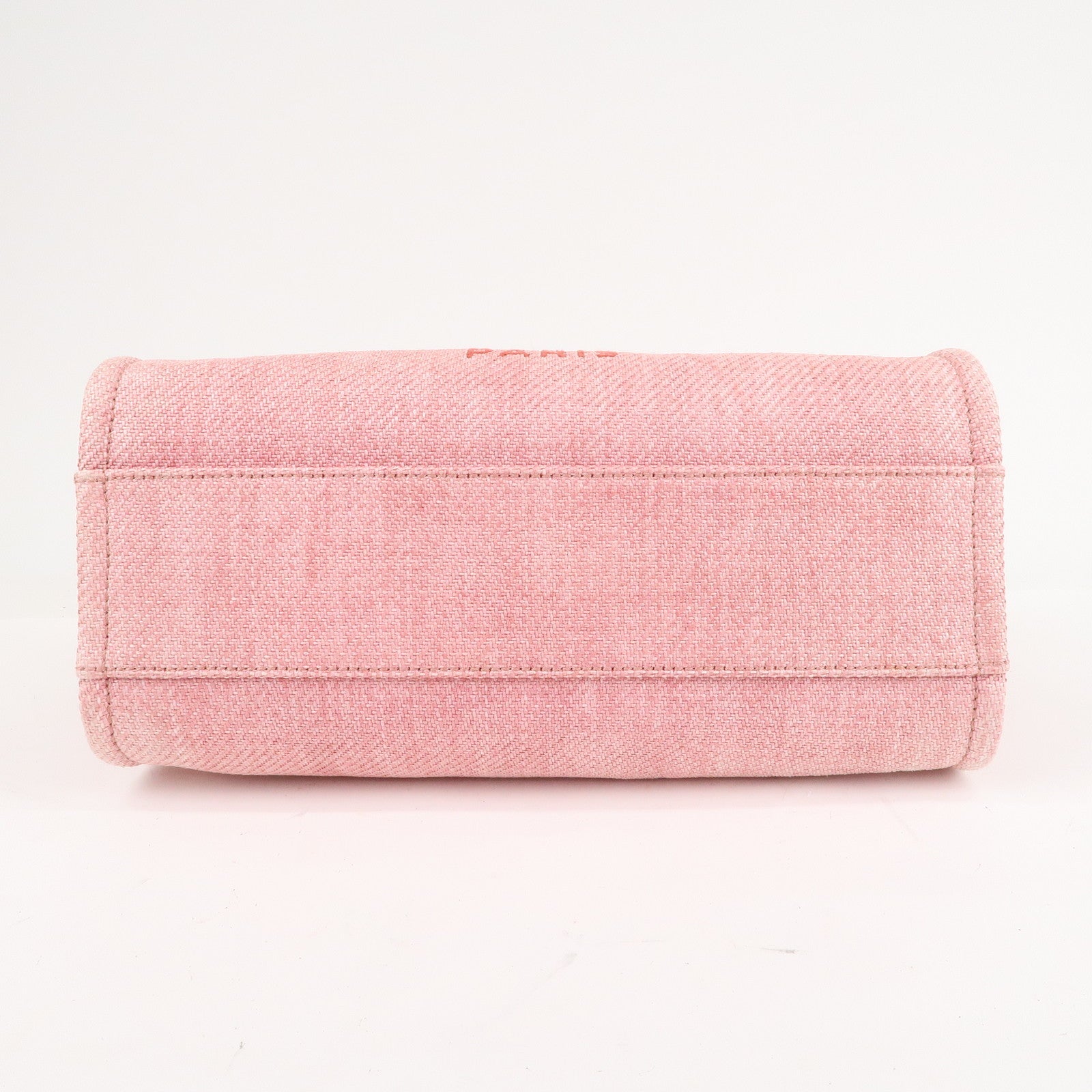 CHANEL Deauville MM Straw Leather Chain Tote Bag Pink A67001