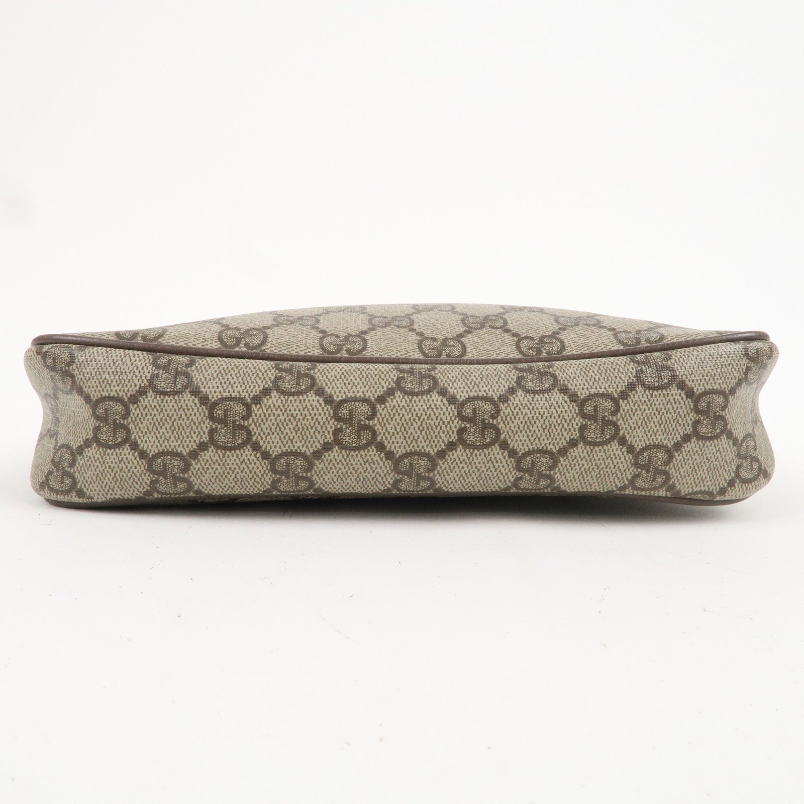 GUCCI Old Gucci GG Plus Leather Shoulder Bag Beige 97.02.068
