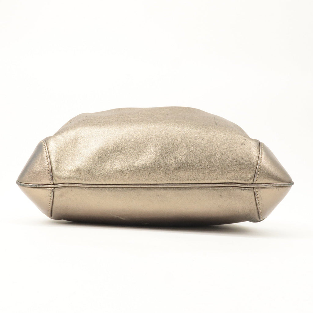 GUCCI Leather Shoulder Bag Hand Bag Bronze 272374