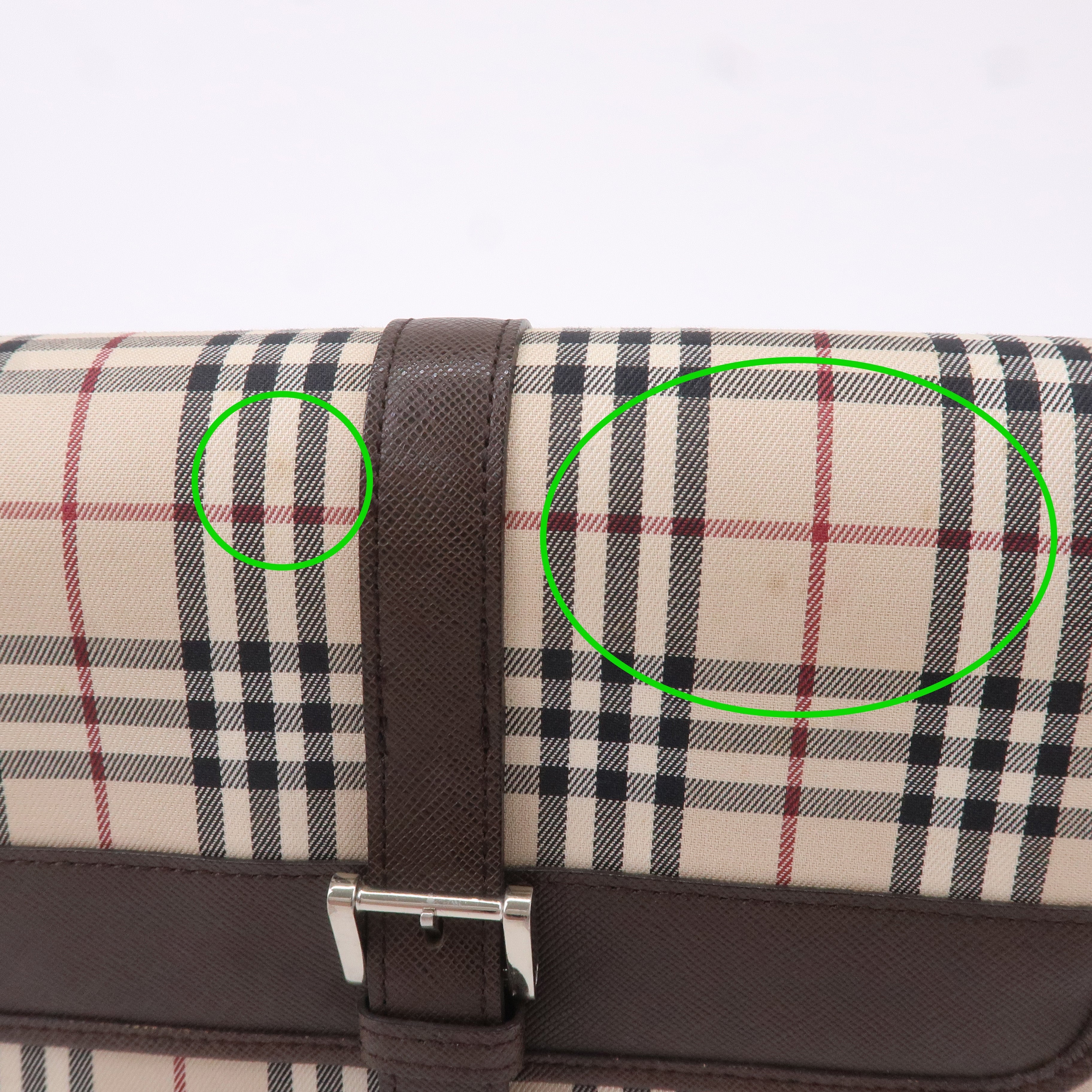 BURBERRY Canvas Leather Nova Check Shoulder Bag Hand Bag
