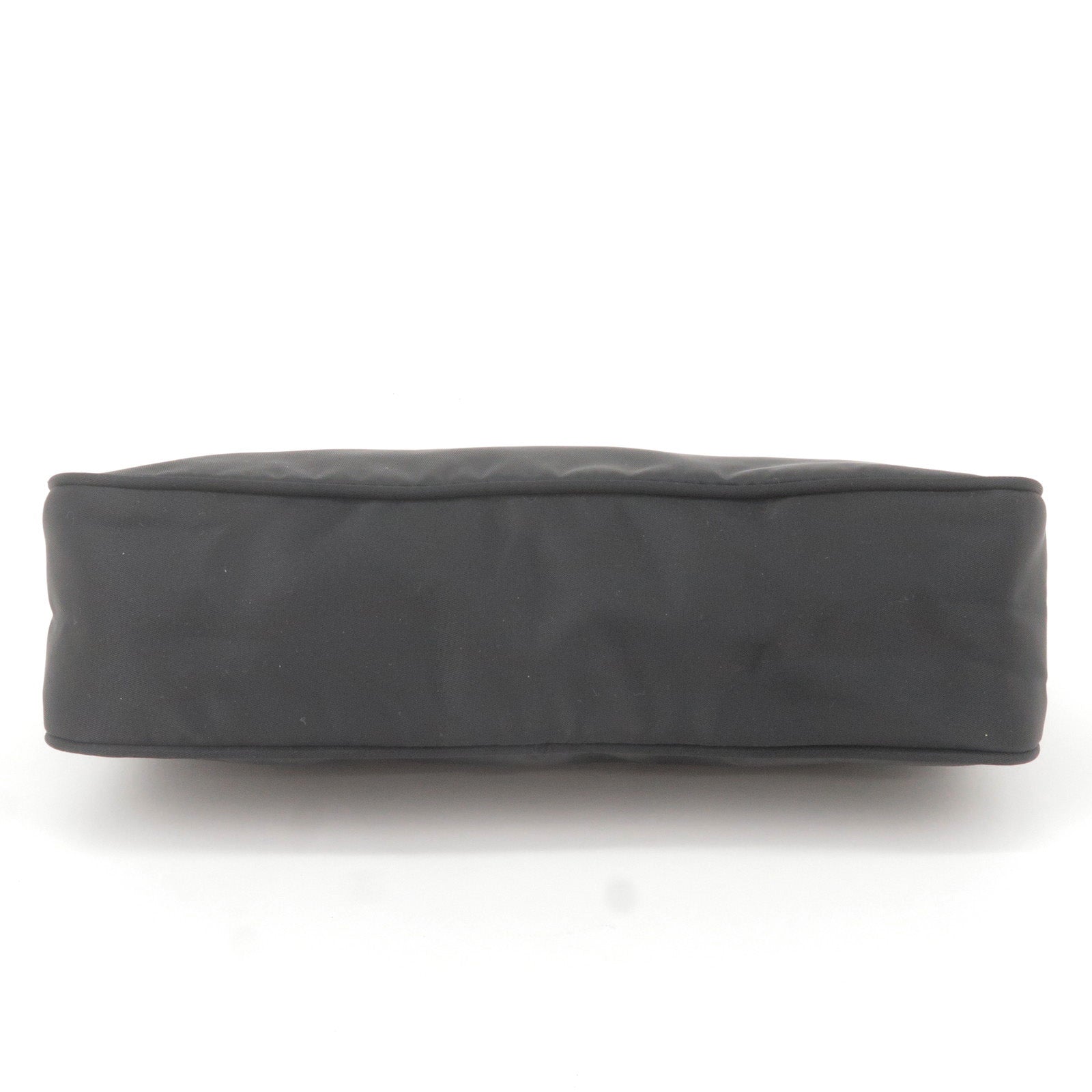 Prada Logo Nylon Pouch Hand Bag NERO Black MV633