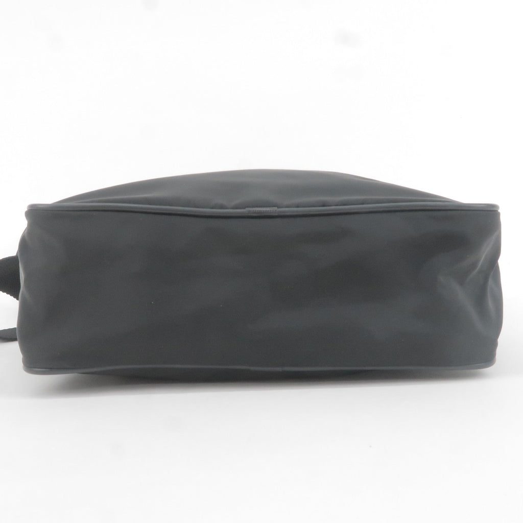 Prada Nylon Leather Shoulder Bag Crossbody Bag NERO Black