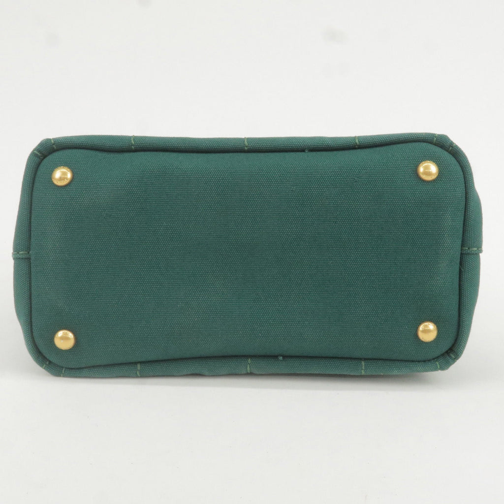 Prada Canapa Mini Canvas 2Way Bag Shoulder Bag Green B2439G