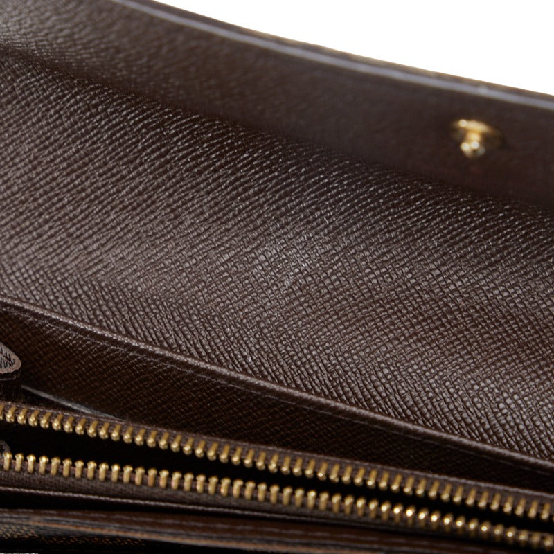 Louis Vuitton Louis Vuitton Damière N61725 Long Wallet PVC/Laser Evan Brown Ladies, Paris