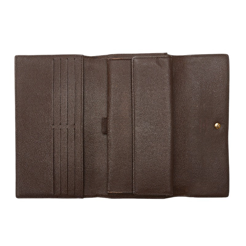 Louis Vuitton Louis Vuitton Damière N61217 Long Wallet PVC/Leather Evan Brown Ladies, Paris
