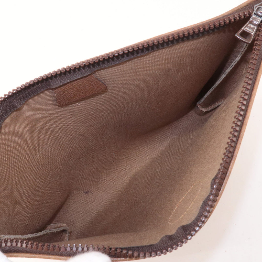 GUCCI Set of 3 Old Gucci GG Plus Leather Clutch Bag Beige Brown