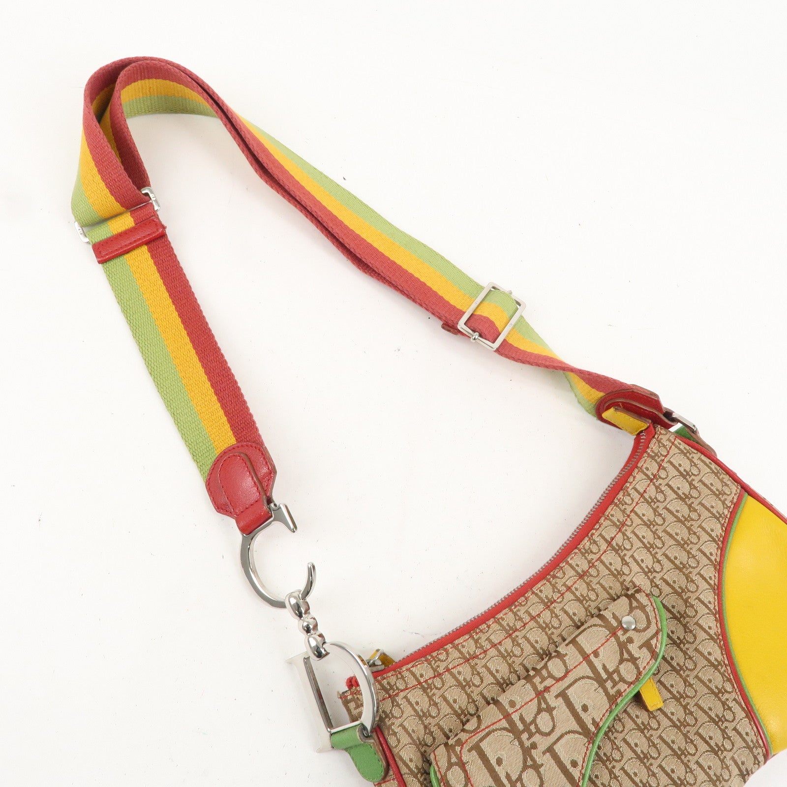 Christian Dior Rasta Torotter Canvas Leather Shoulder Bag
