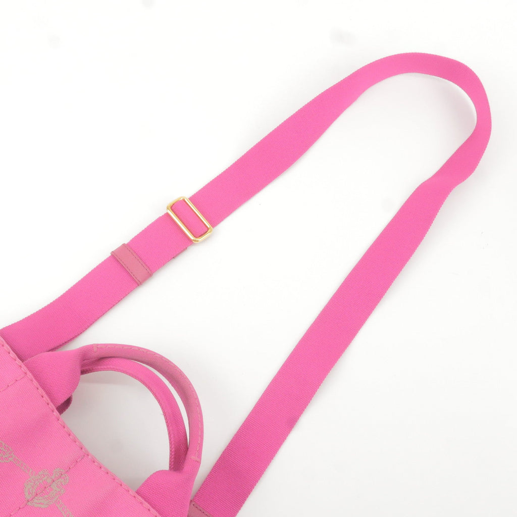 Prada Canapa Mini Canvas 2Way Bag Shoulder Bag Hand Bag Pink