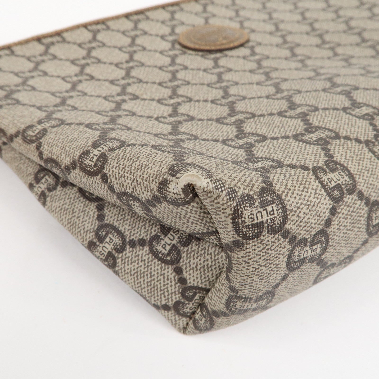 GUCCI Set of 3 Old Gucci Leather Second Bag Pouch Beige Brown