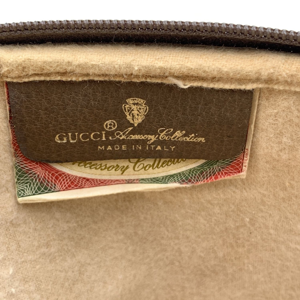 Gucci Vintage Beige Monogram Canvas Small Mesenger Bag
