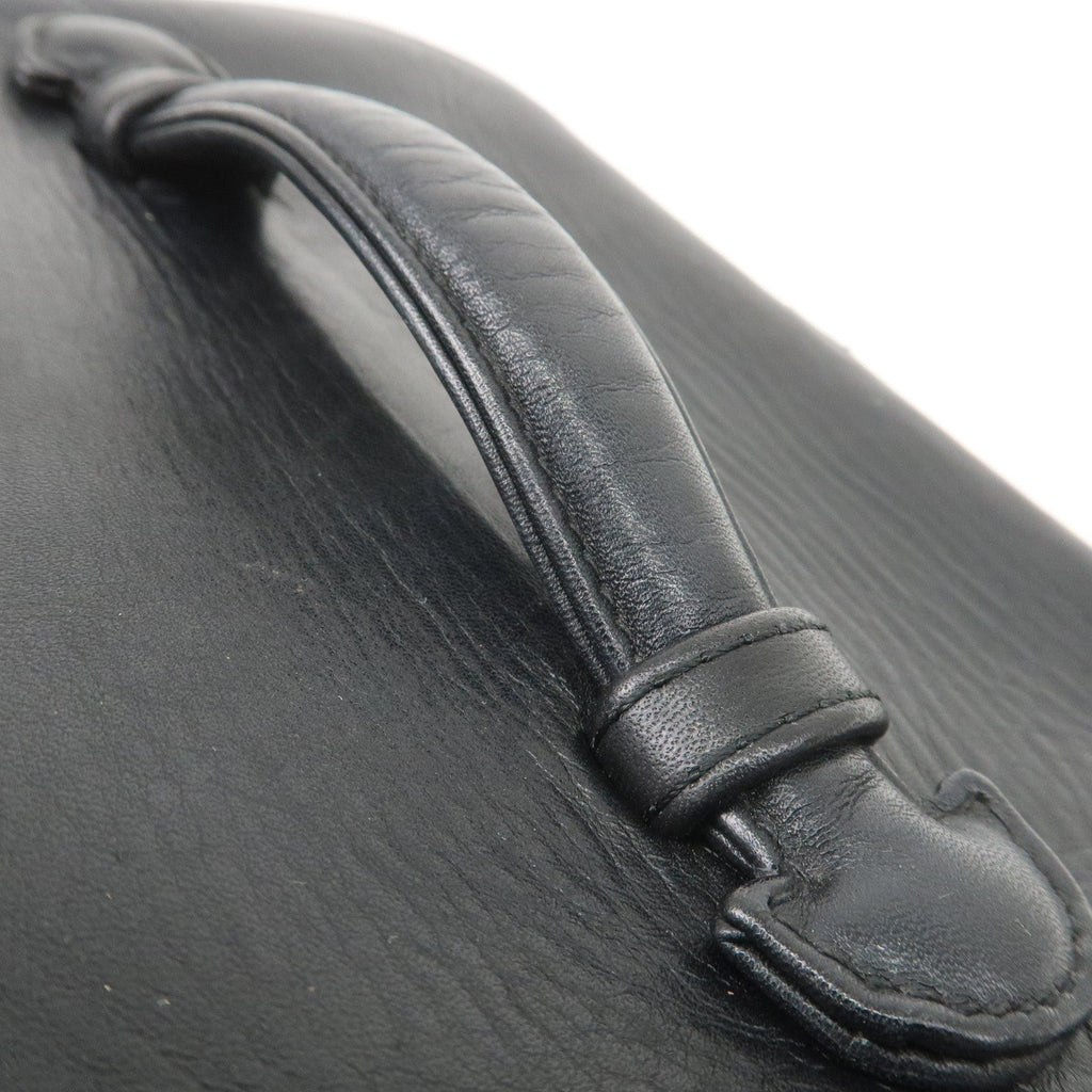 CHANEL Bicolore Lamb Skin Vanity Bag Cosmetic Pouch Black A01618