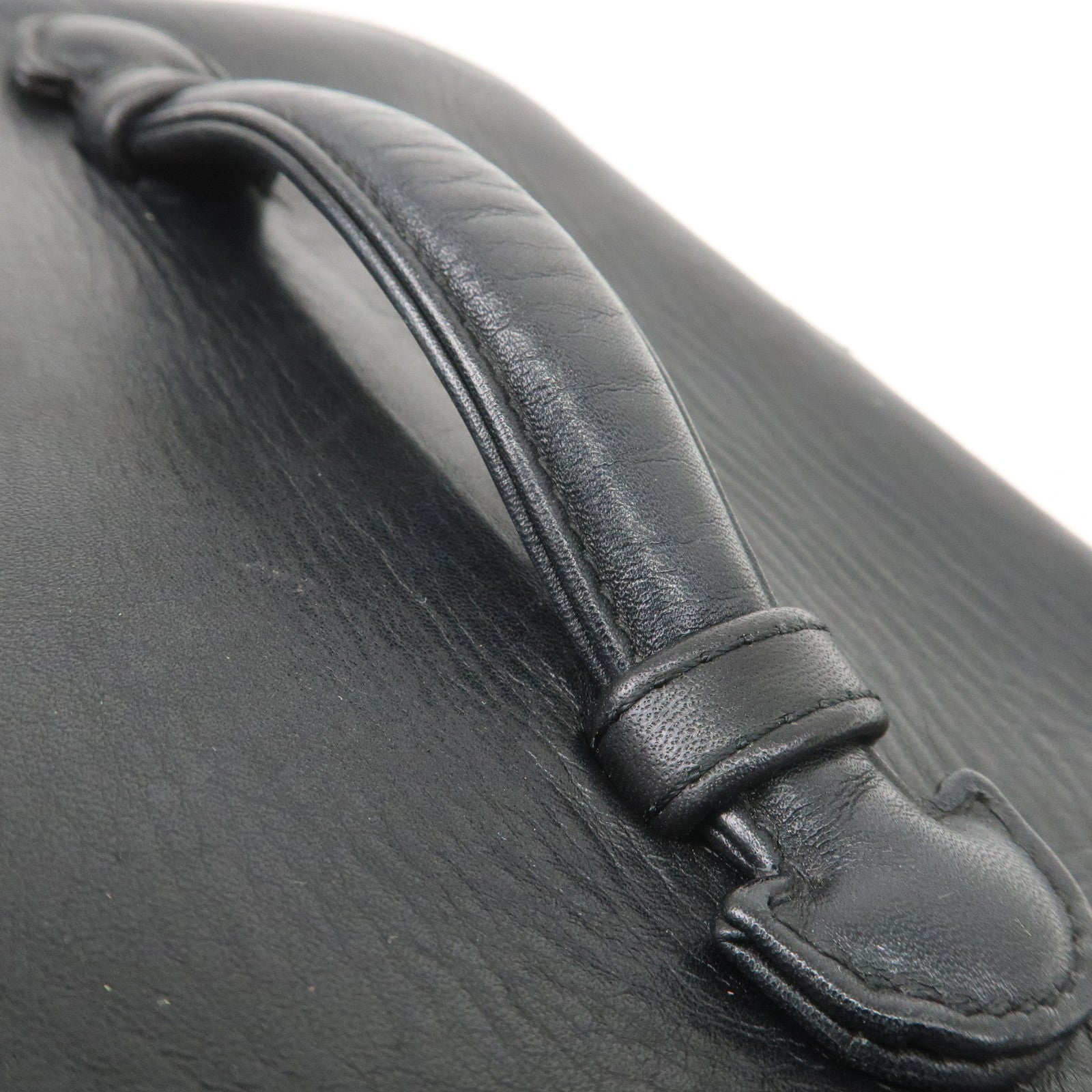 CHANEL Bicolore Lamb Skin Vanity Bag Cosmetic Pouch Black A01618
