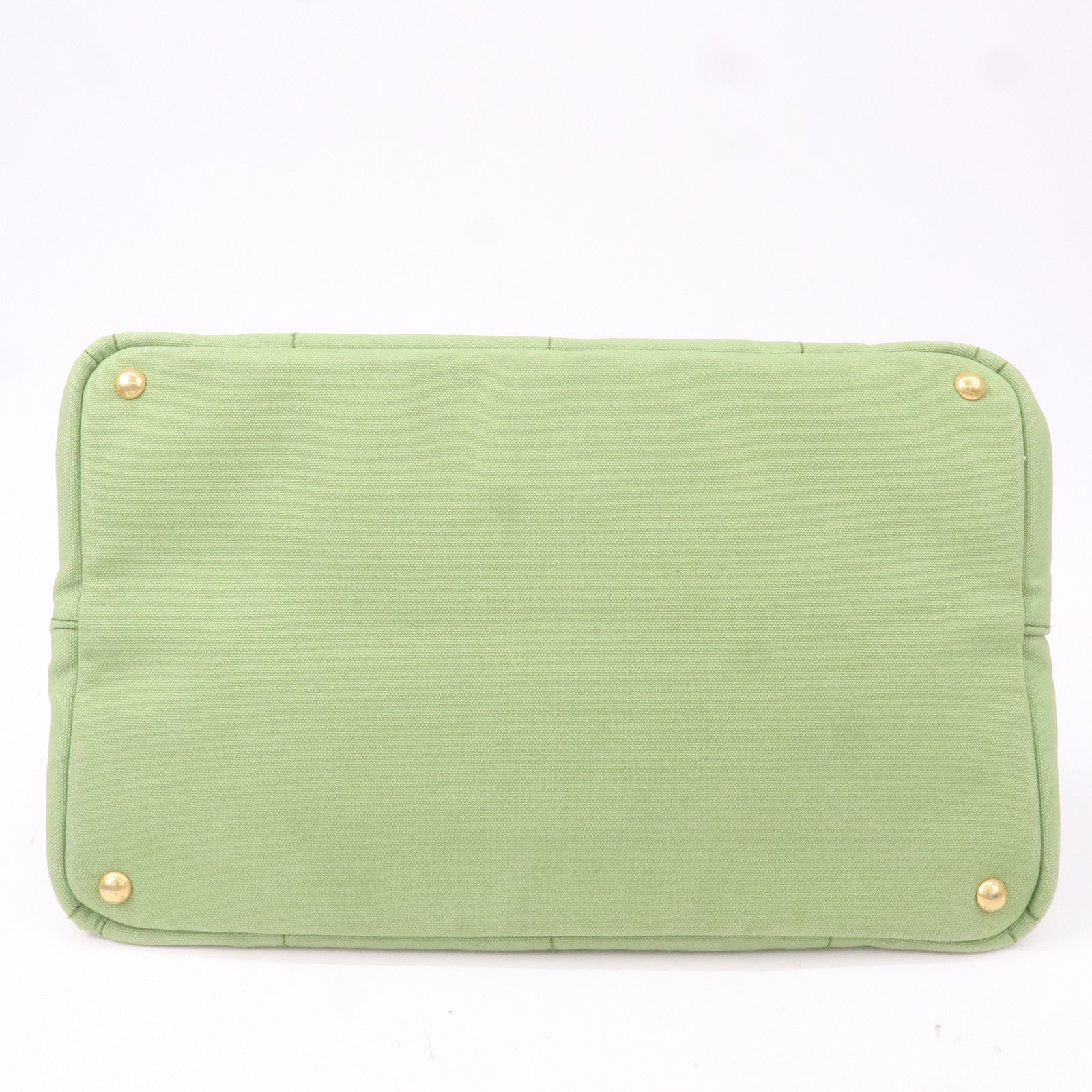 Prada Canapa Canvas Tote Bag Hand Bag Green B1877B