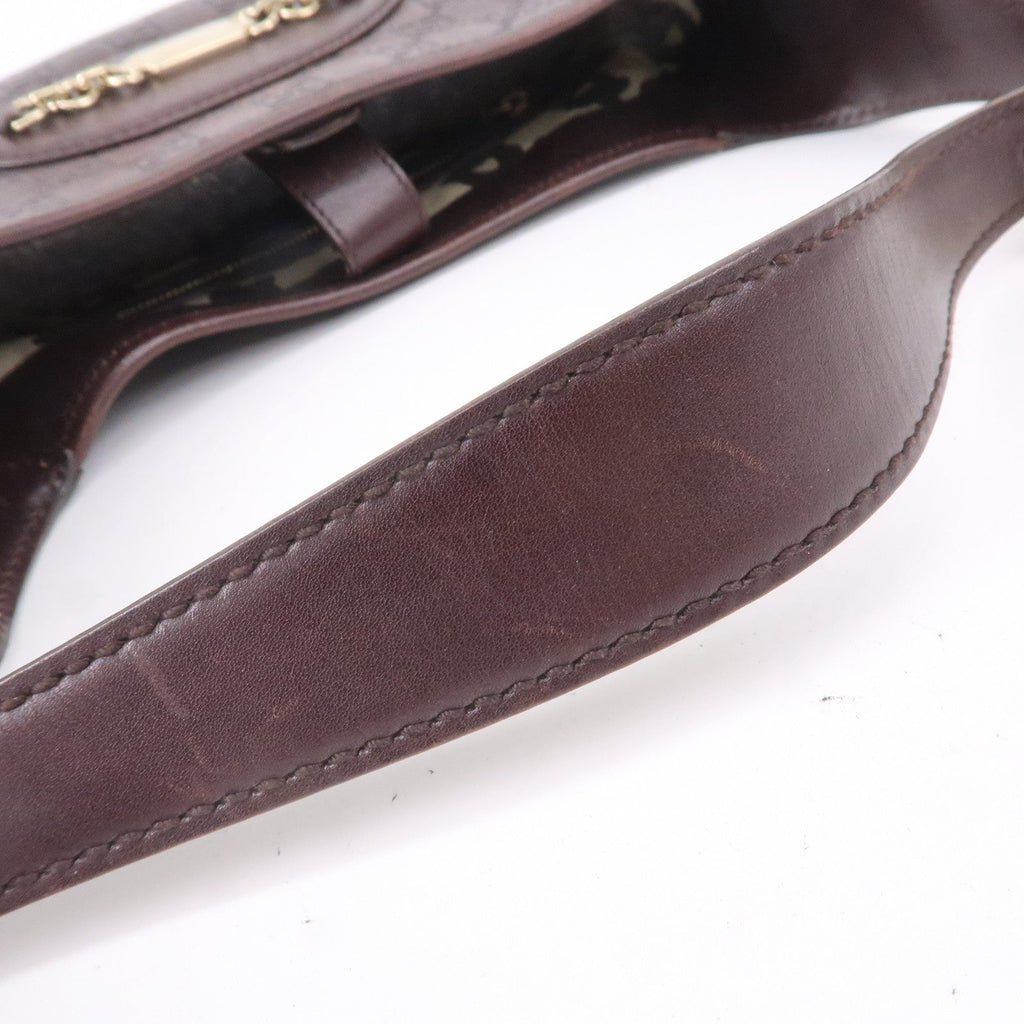 GUCCI Guccissima Leather Shoulder Bag Hand Bag Dark Brown 145778
