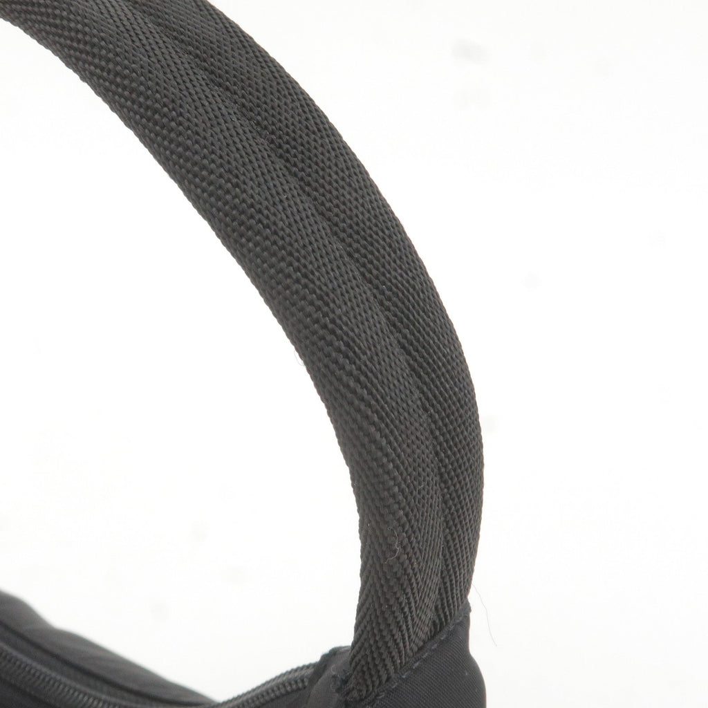 Prada Logo Nylon Hand Bag Pouch Purse NERO Black