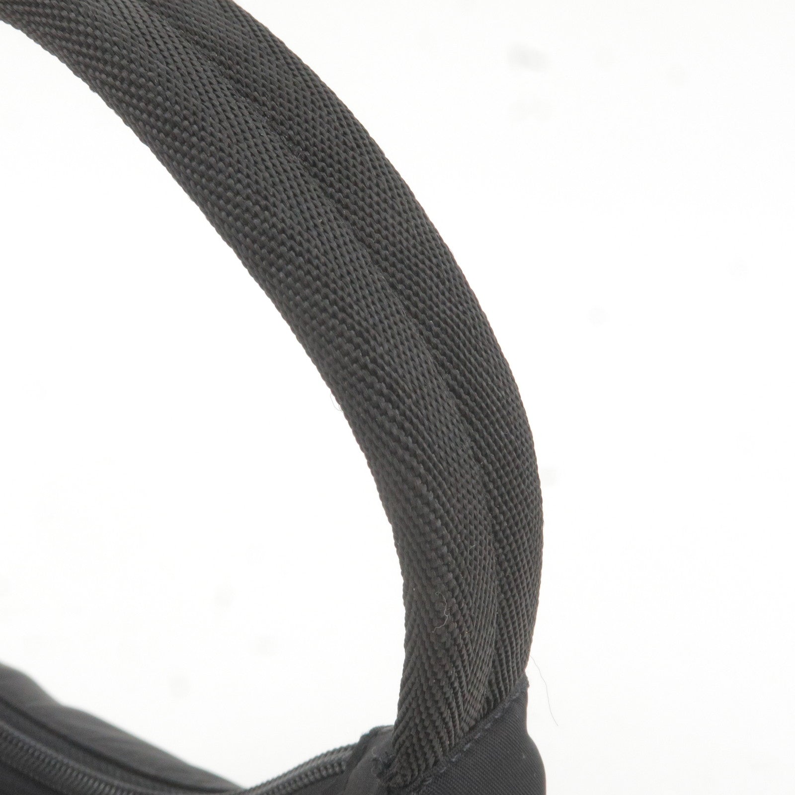 Prada Logo Nylon Hand Bag Pouch Purse NERO Black