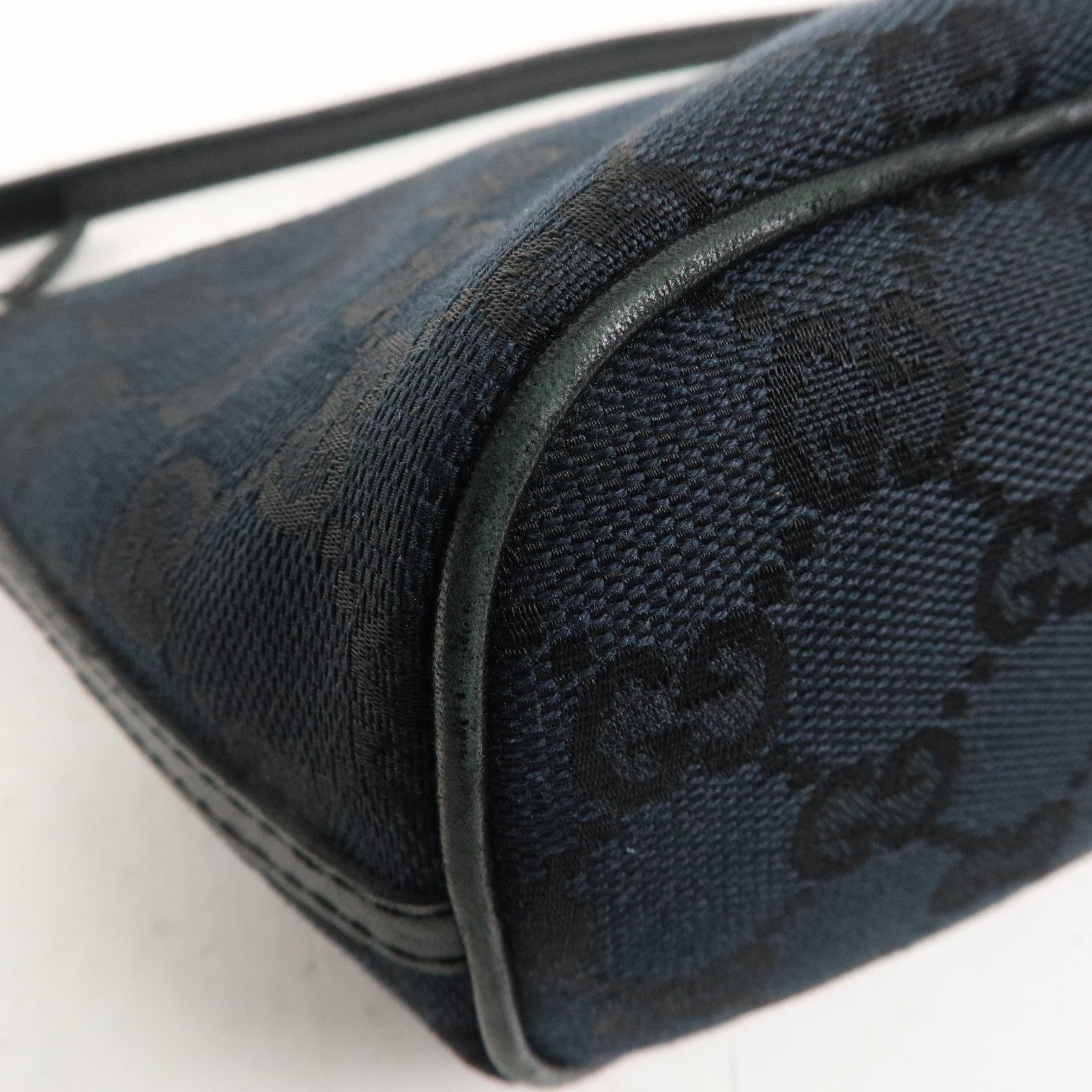 GUCCI Set of 2 Boat Bag GG Canvas Leather Pouch 07198 039.1103