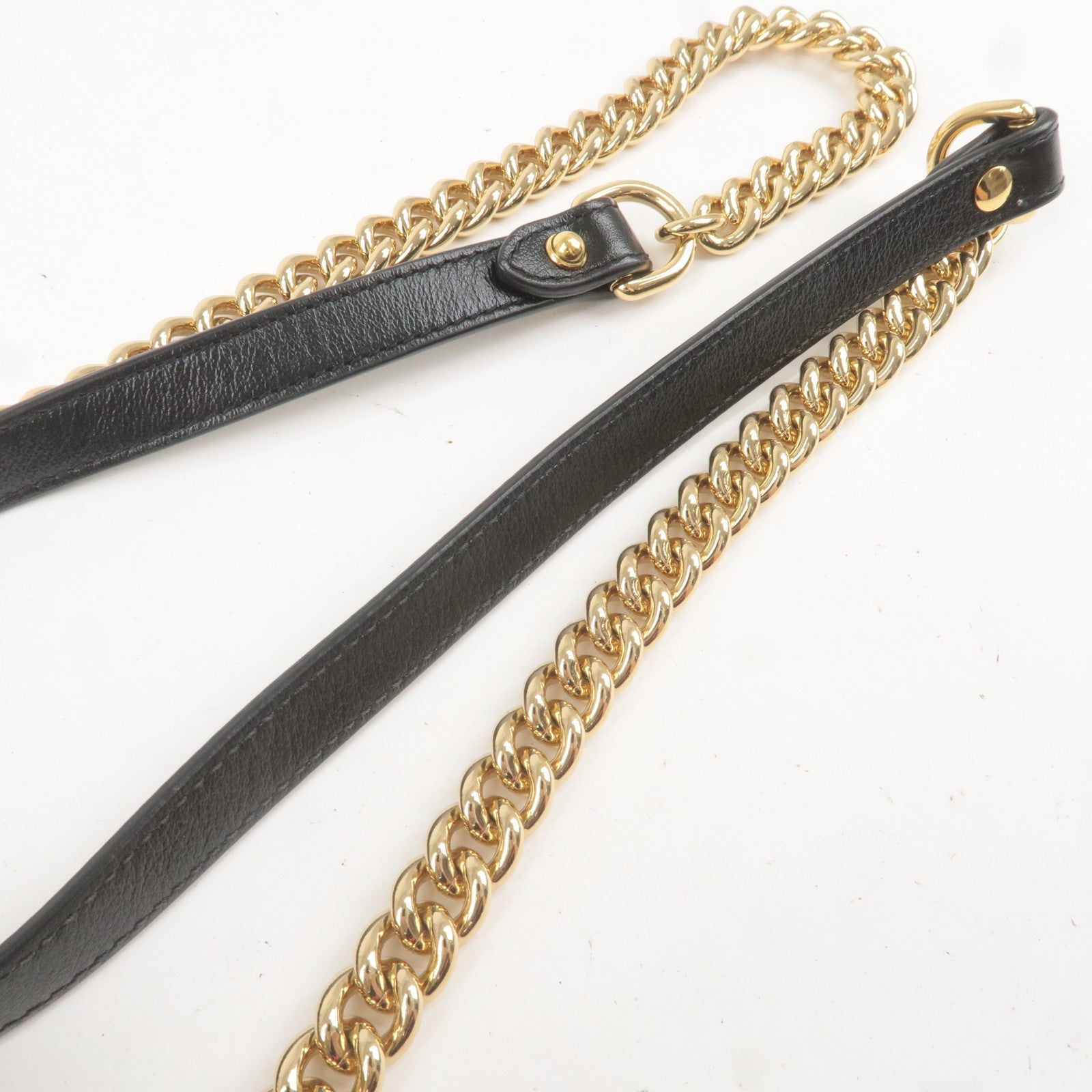 GUCCI GG Marmont GG Canvas Leather Chain Shoulder Bag 446744