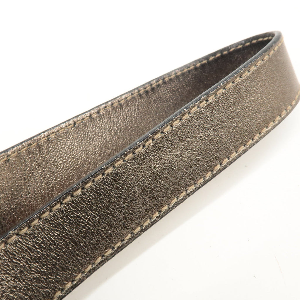 GUCCI Leather Shoulder Bag Hand Bag Bronze 272374