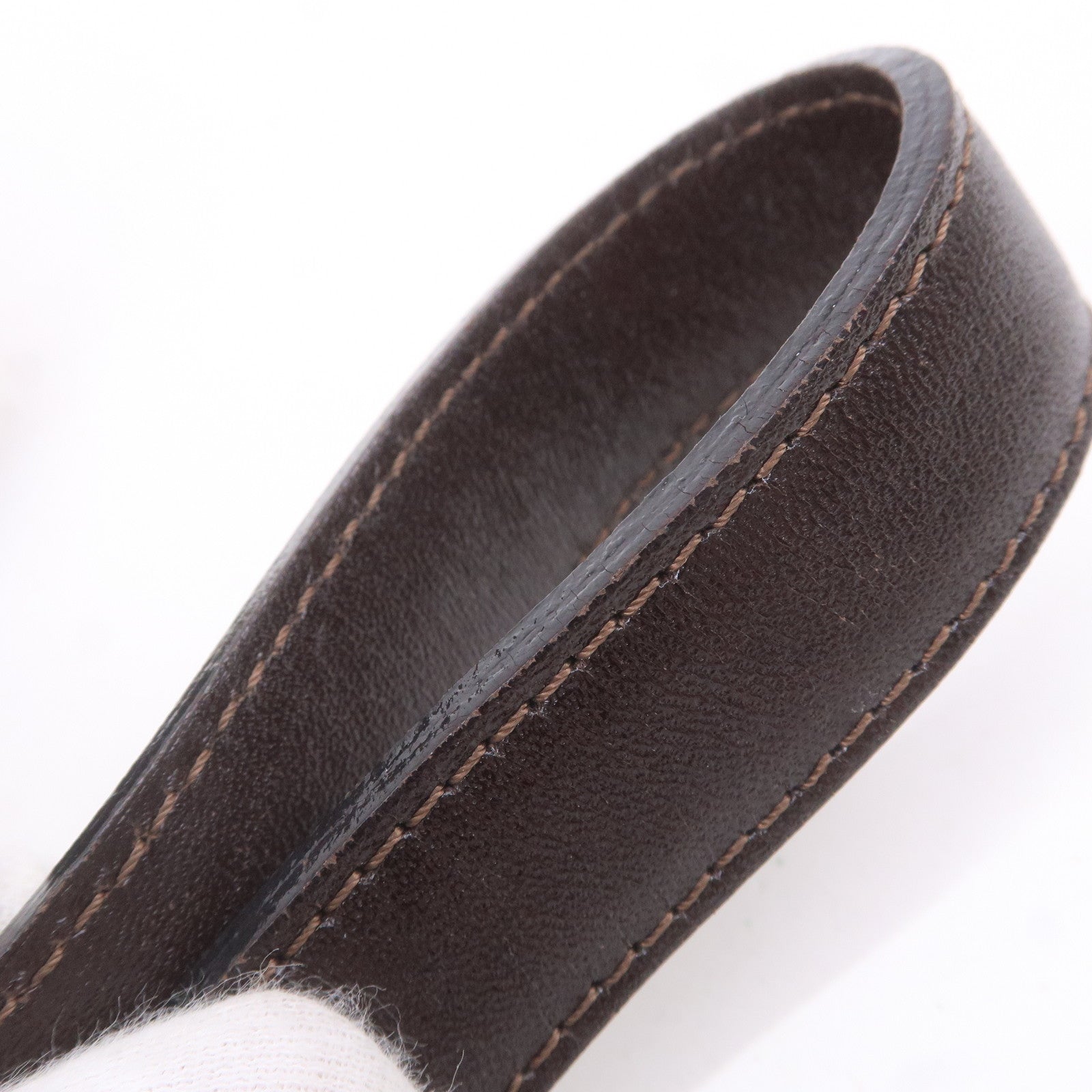FENDI Zucca Canvas Leather Shoulder Bag Brown Black 16322