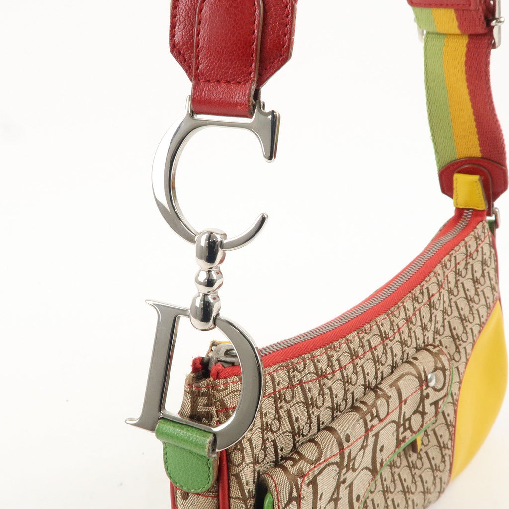 Christian Dior Rasta Torotter Canvas Leather Shoulder Bag