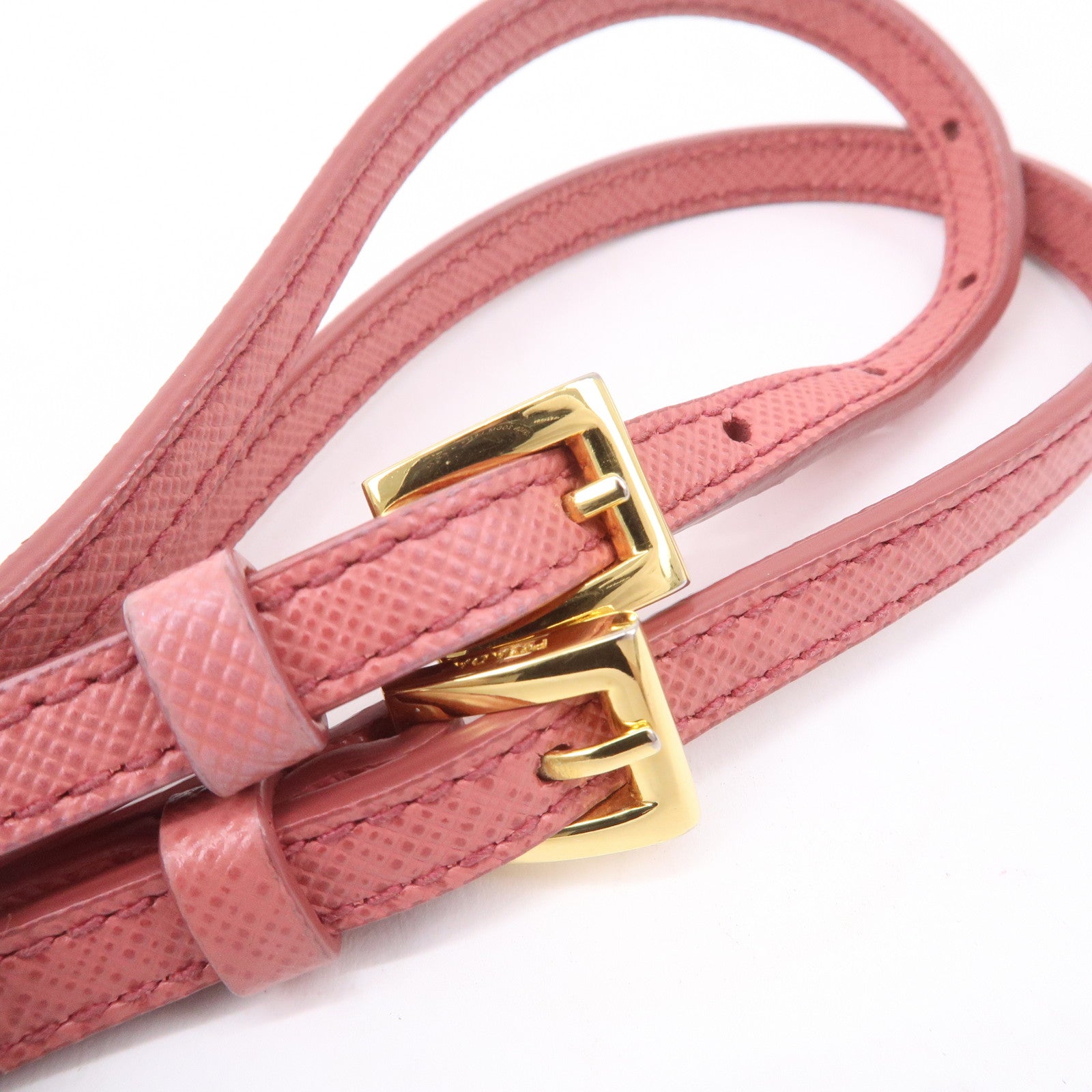 Prada Logo Leather Crossbody Shoulder Bag Pink 1N1674