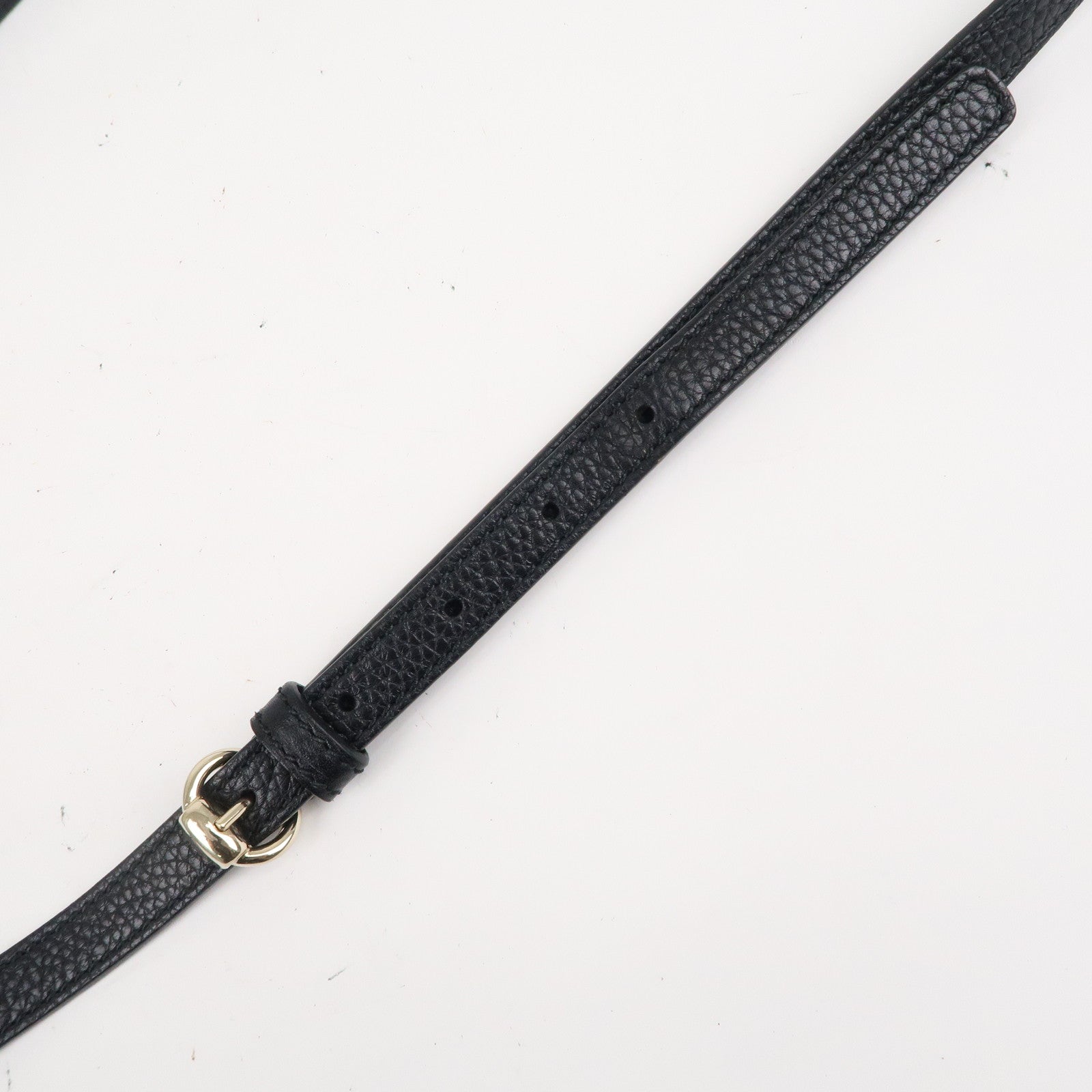 GUCCI SOHO Small Disco Leather Shoulder Bag Black 308364