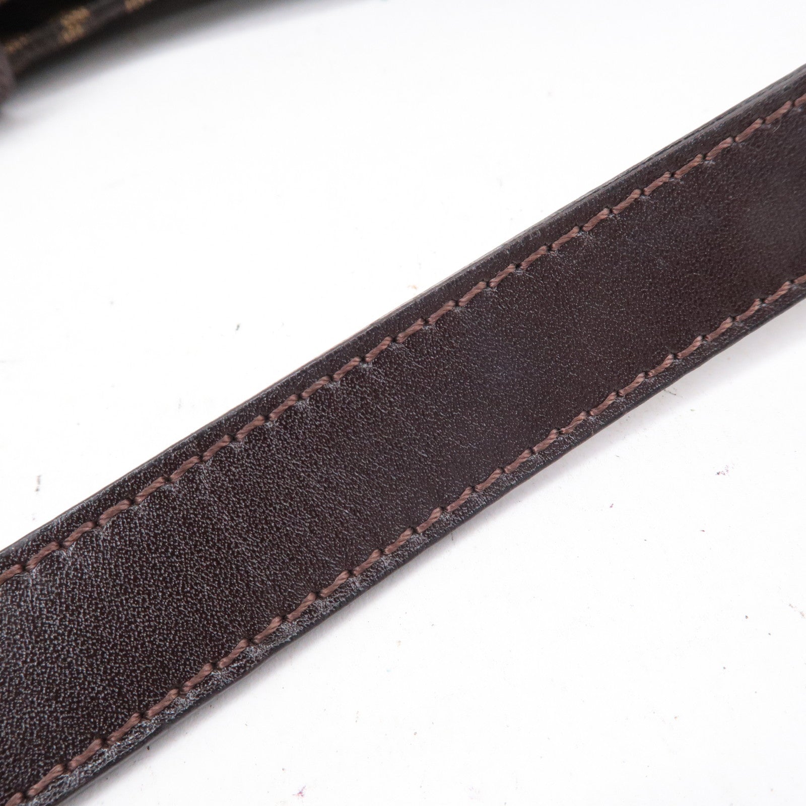 FENDI Zucca Canvas Leather Shoulder Bag Brown Black Brown