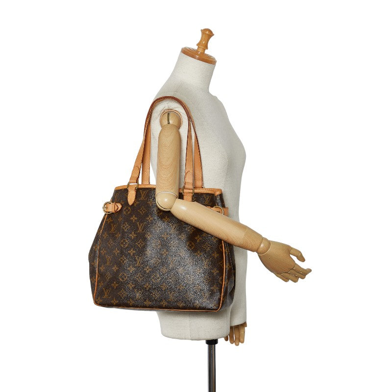 Louis Vuitton Monogram Batignol Vertical s Bag M51153 Brown PVC Leather  Louis Vuitton