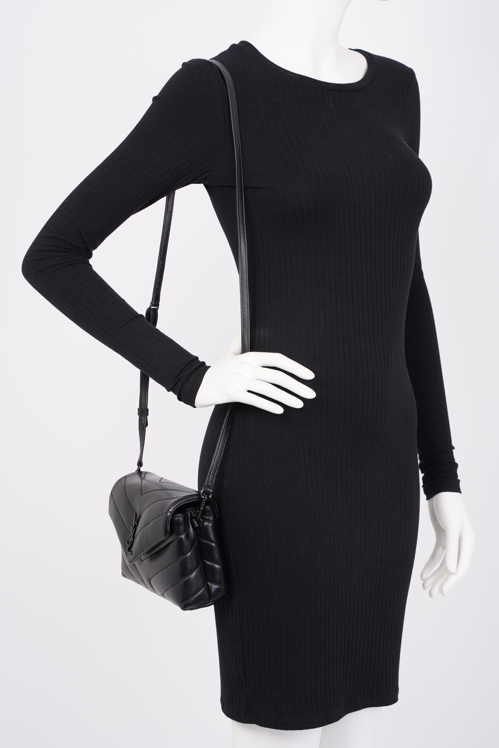 Saint Laurent Toy LouLou Black Calfskin Leather