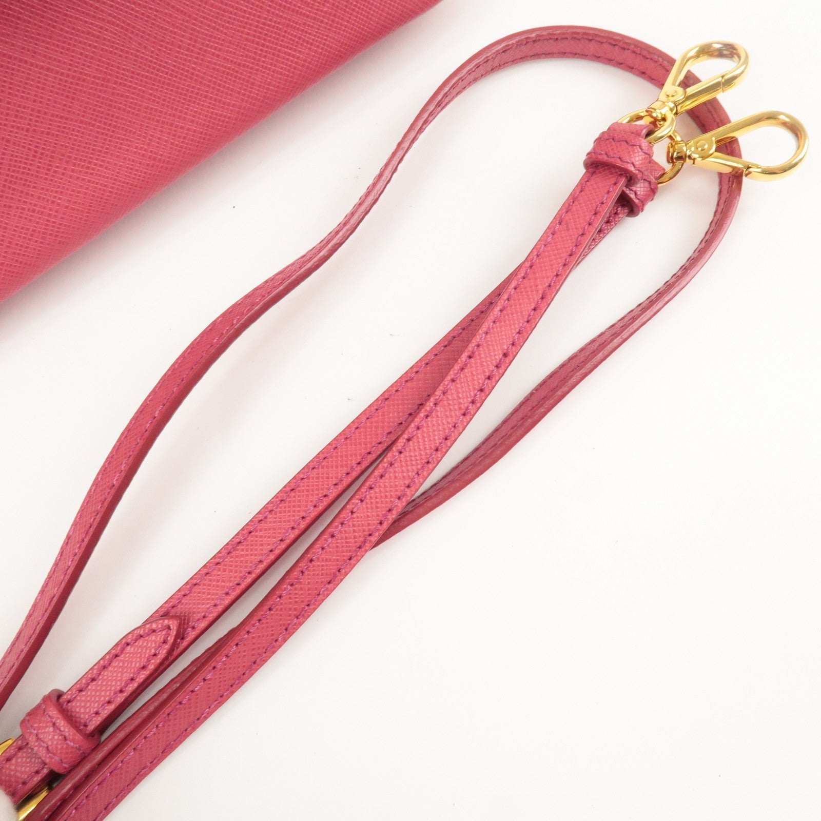 Prada Logo Leather 2Way Hand Bag Shoulder Bag Pink BL0838