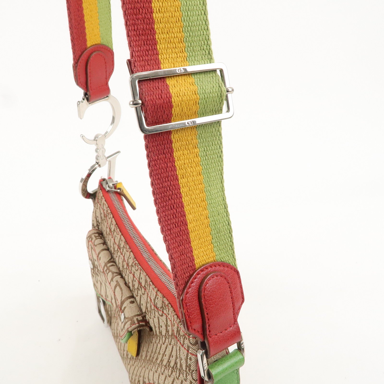 Christian Dior Rasta Torotter Canvas Leather Shoulder Bag