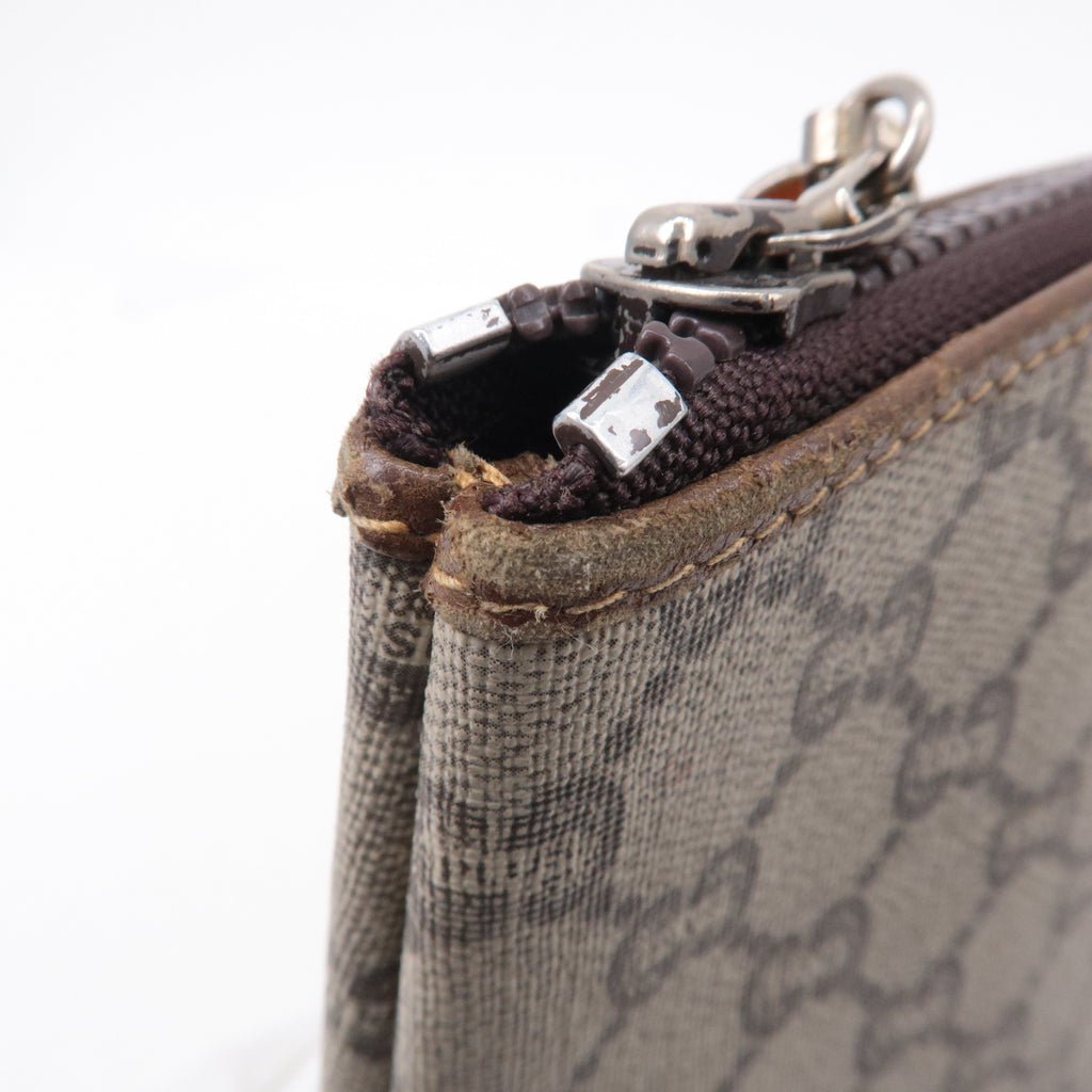 GUCCI Set of 2 Old Gucci GG Plus Leather Clutch Bag Beige Brown