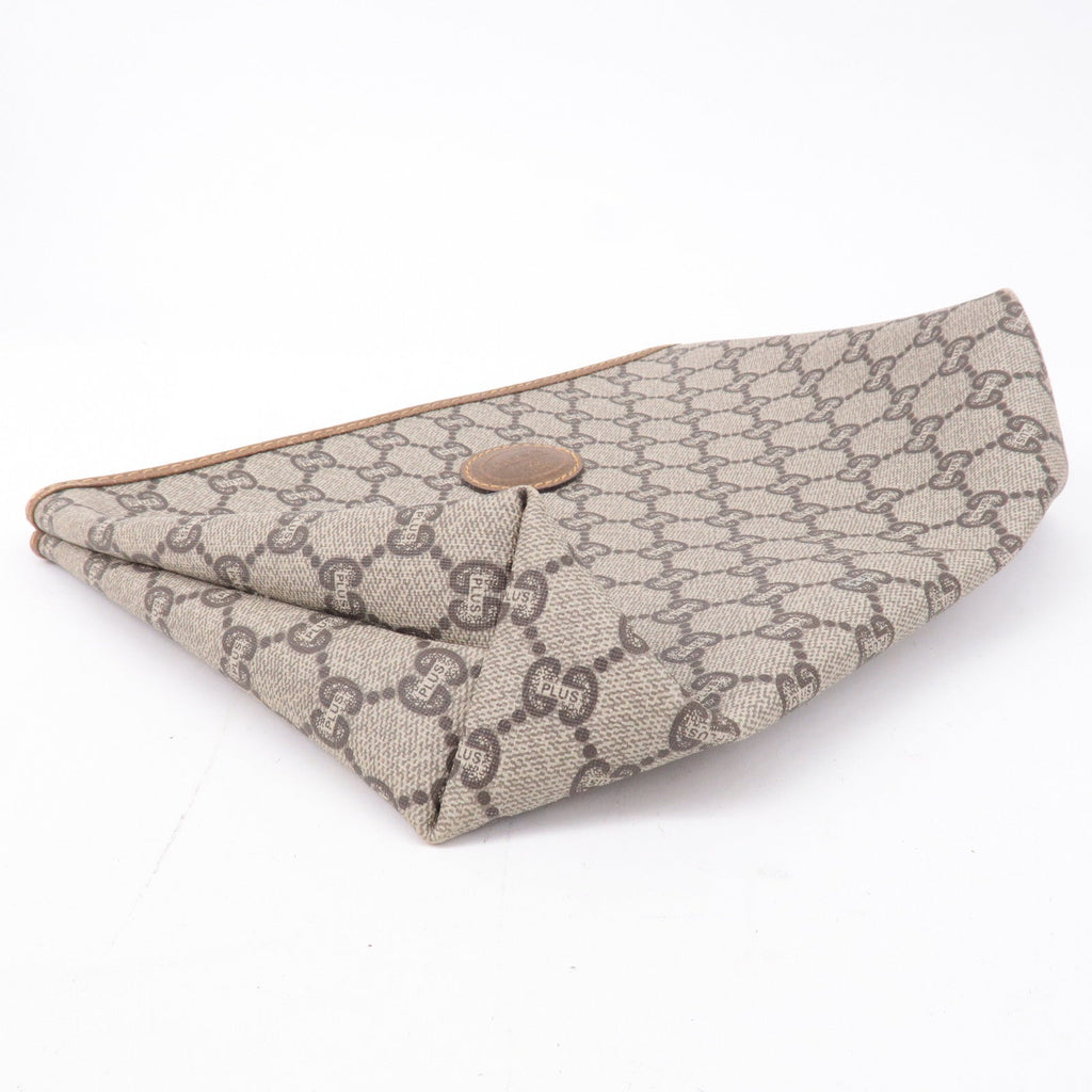 GUCCI Set of 3 Old Gucci GG Plus Leather Clutch Bag Beige Brown