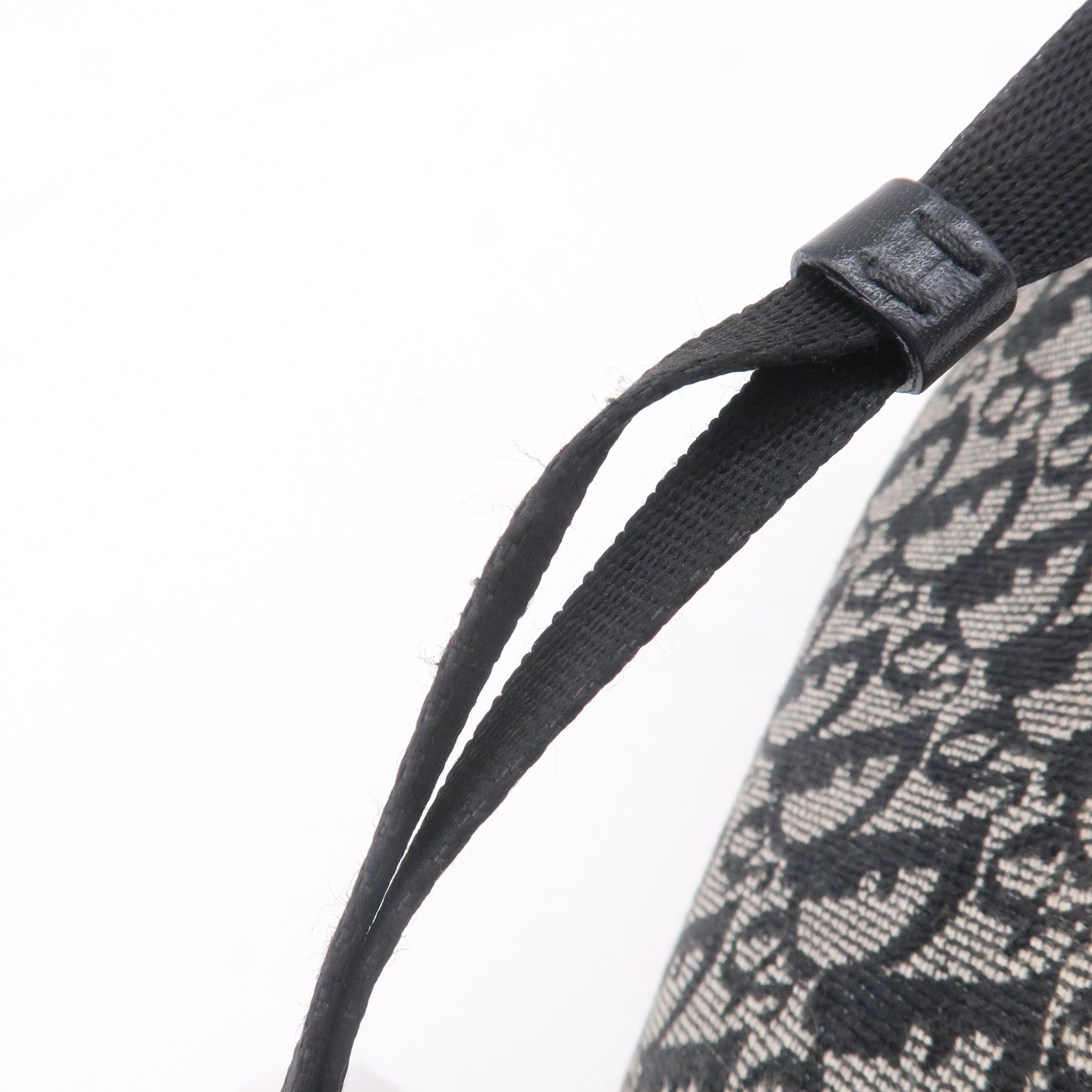 Christian Dior Trotter Canvas Leather Hand Bag Pouch Black