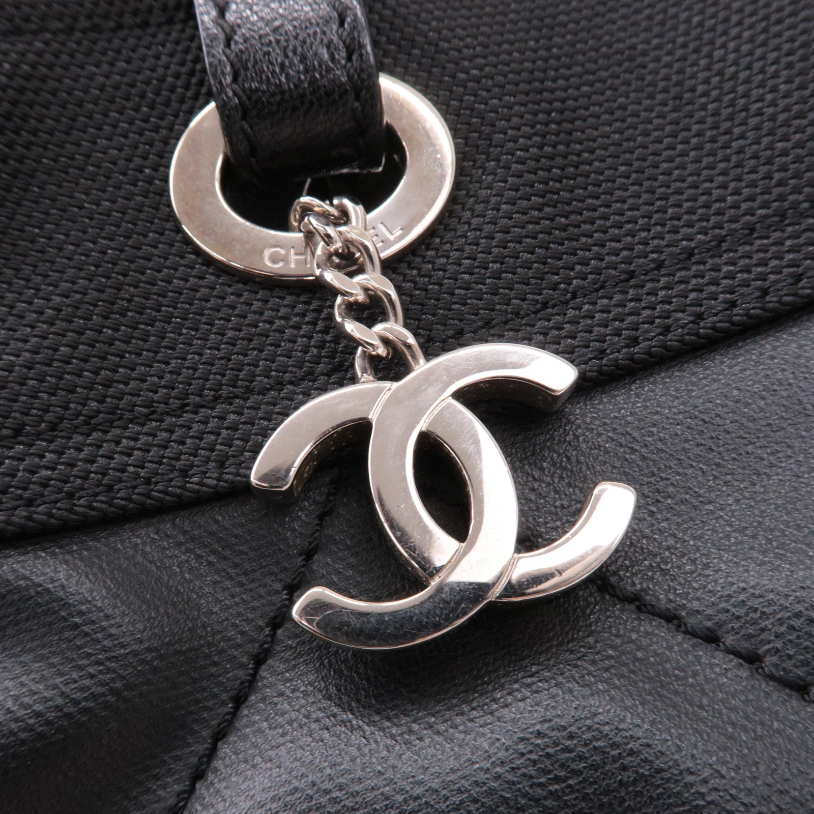 CHANEL Paris Biarritz Coated Canvas Leather Tote Bag PM A34208