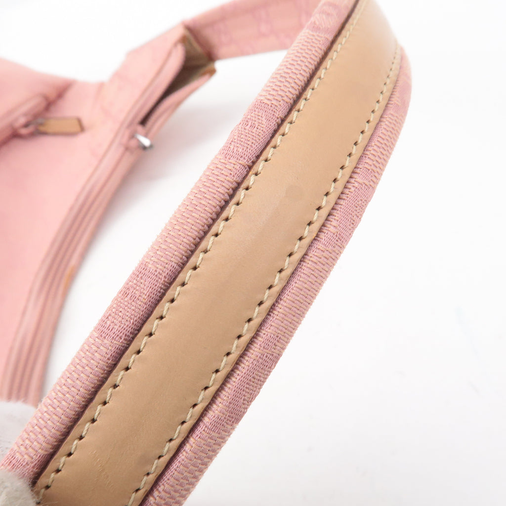 GUCCI GG Canvas Leather Shoulder Bag Hand Bag Pink 001・3386