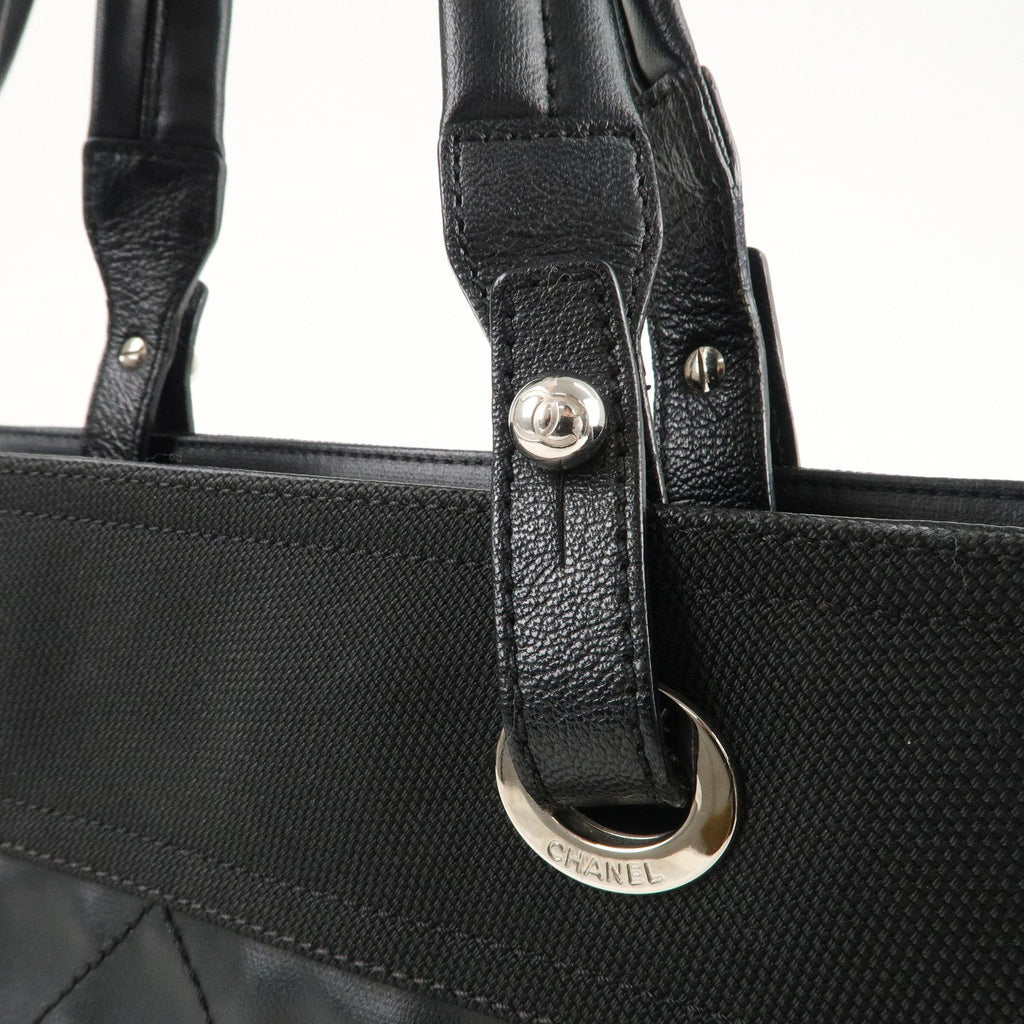 CHANEL Paris Biarritz MM Coated Canvas Leather Tote Bag A34209