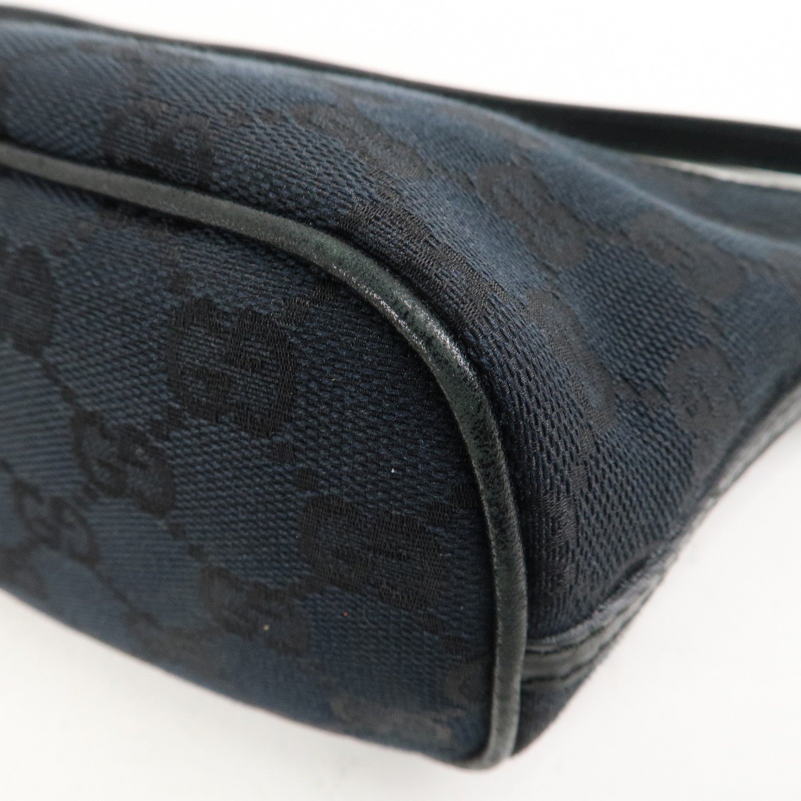 GUCCI Set of 2 Boat Bag GG Canvas Leather Pouch 07198 039.1103