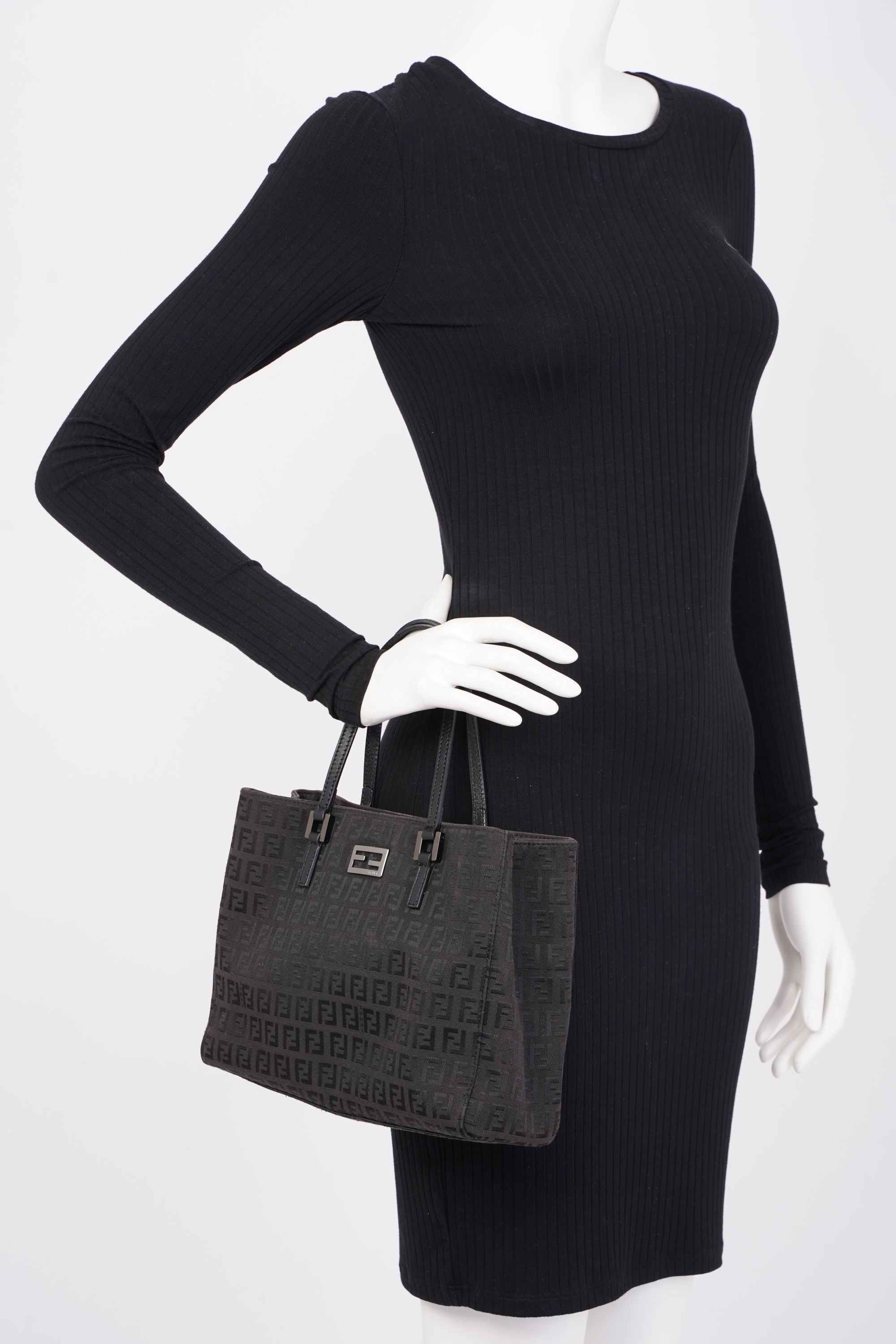 Fendi Tote Brown Canvas