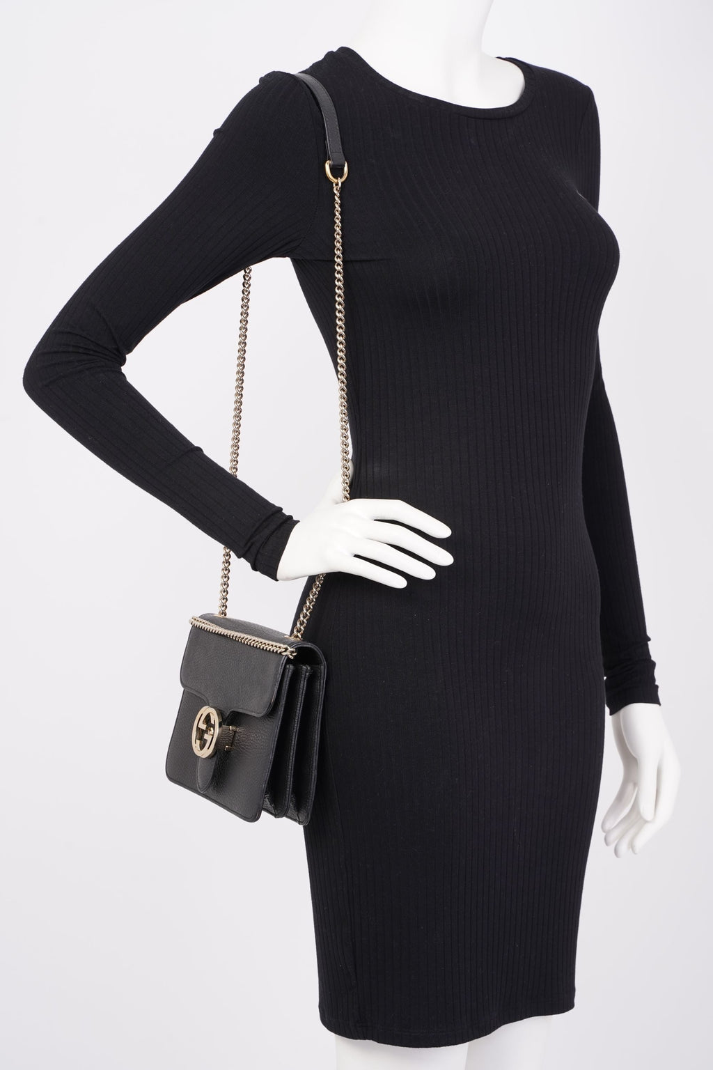 Gucci Interlocking Bag Black Leather Small