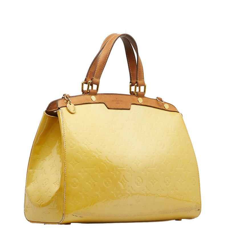 Louis Vuitton Monogram Verney Blair GM Handbag Shell Bag 2WAY M91454 Bronco-Royal Beige Patent Leather Ladies LOUIS VUITTON