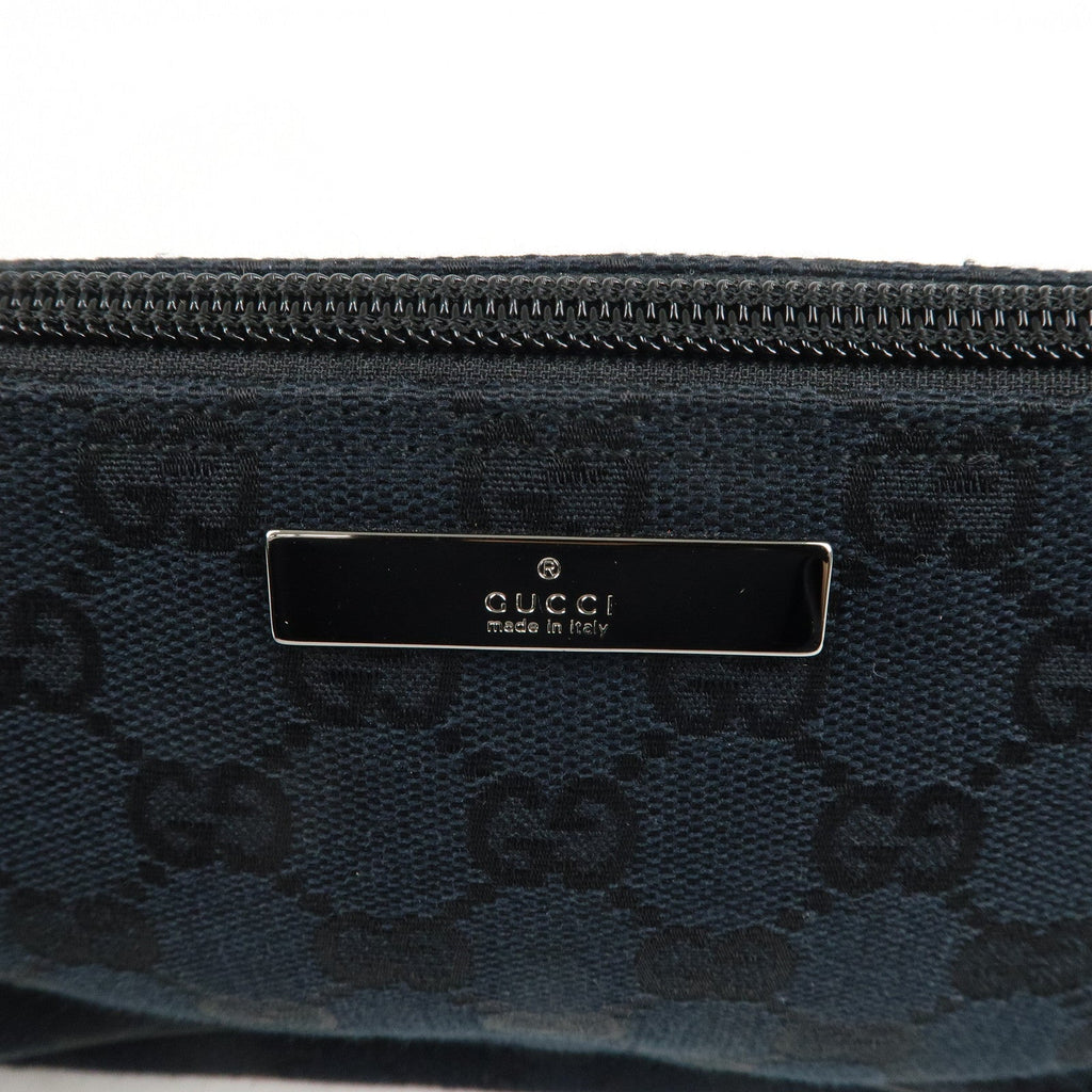 GUCCI Set of 2 Boat Bag GG Canvas Leather Hand Bag 07198