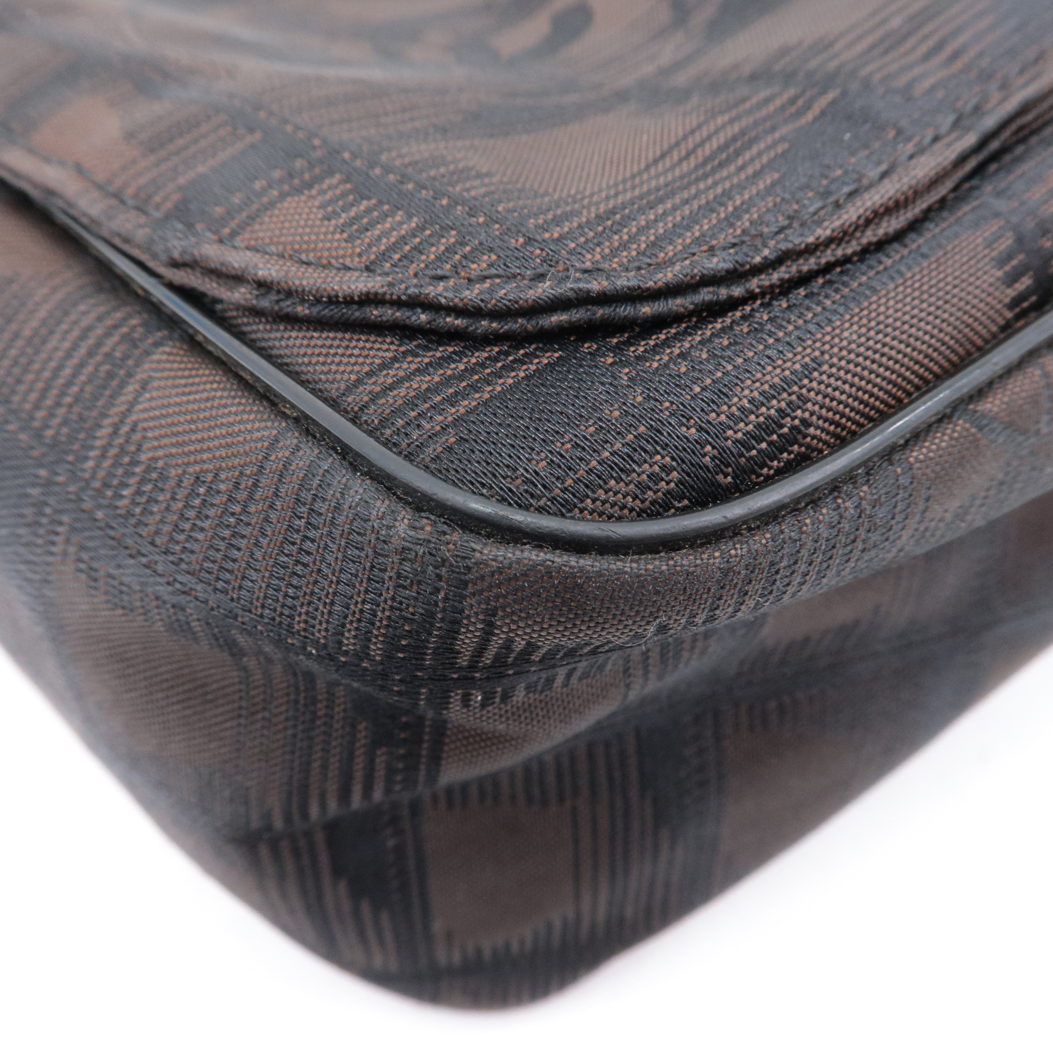 CHANEL New Travel Line Nylon Jacquard Leather Shoulder Bag A29347